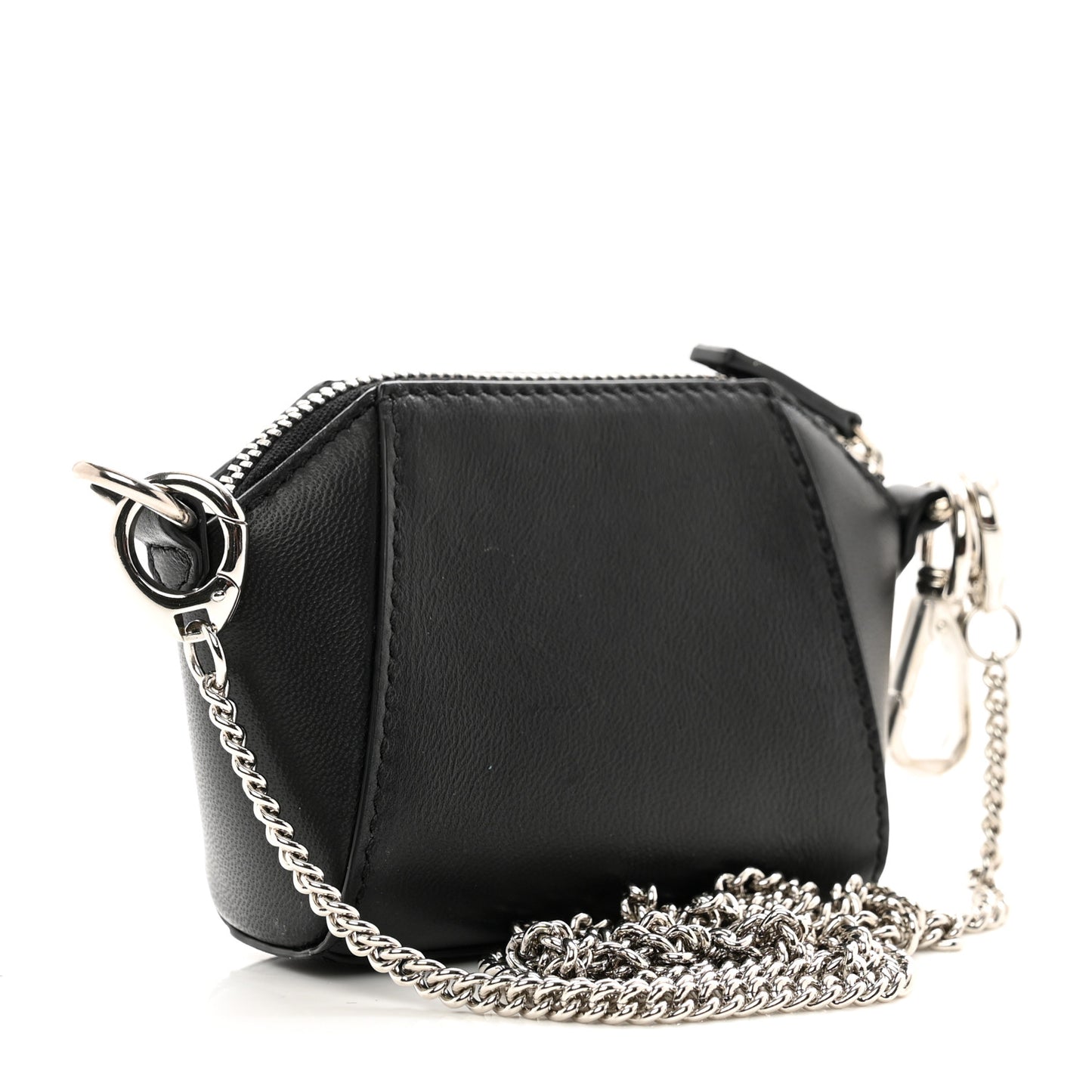 Lambskin Baby Antigona with Chain Black