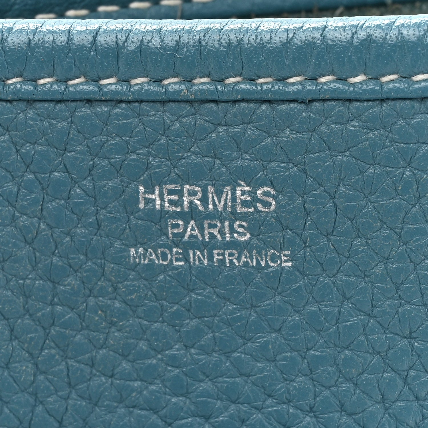 Hermes Taurillon Clemence Evelyne III PM Blue Jean 6 of 15