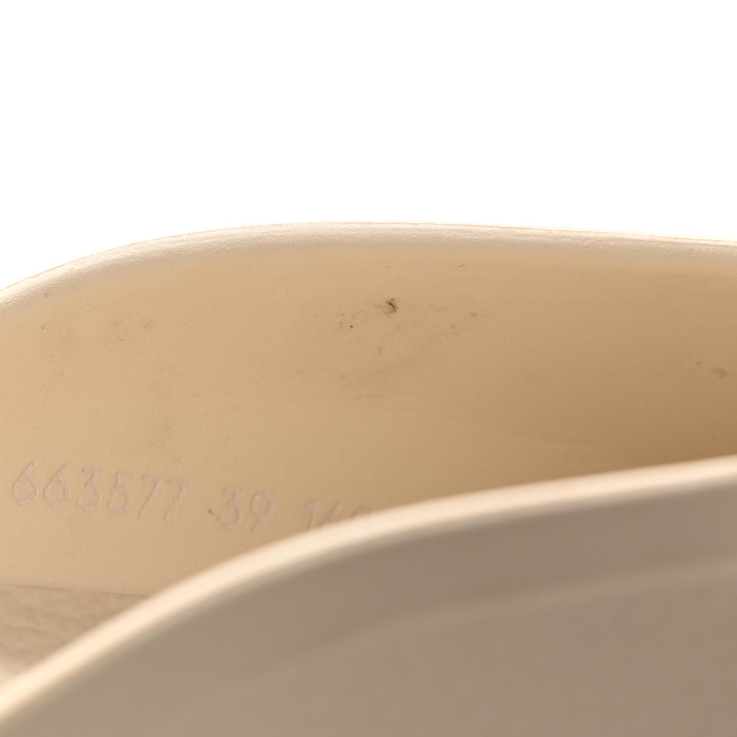 Rubber GG Monogram Perforated Elea Platform 55mm Lug Sole Sandals 39 Mystic White