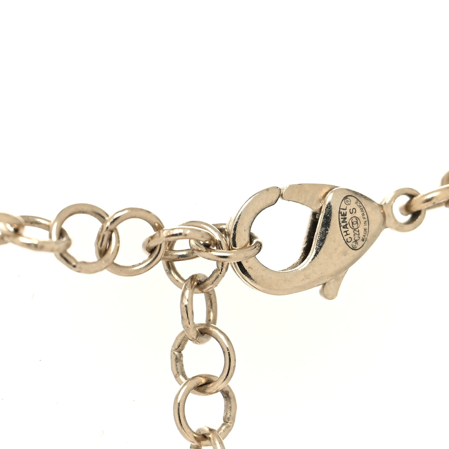 Metal Crystal Logo Choker Necklace Gold