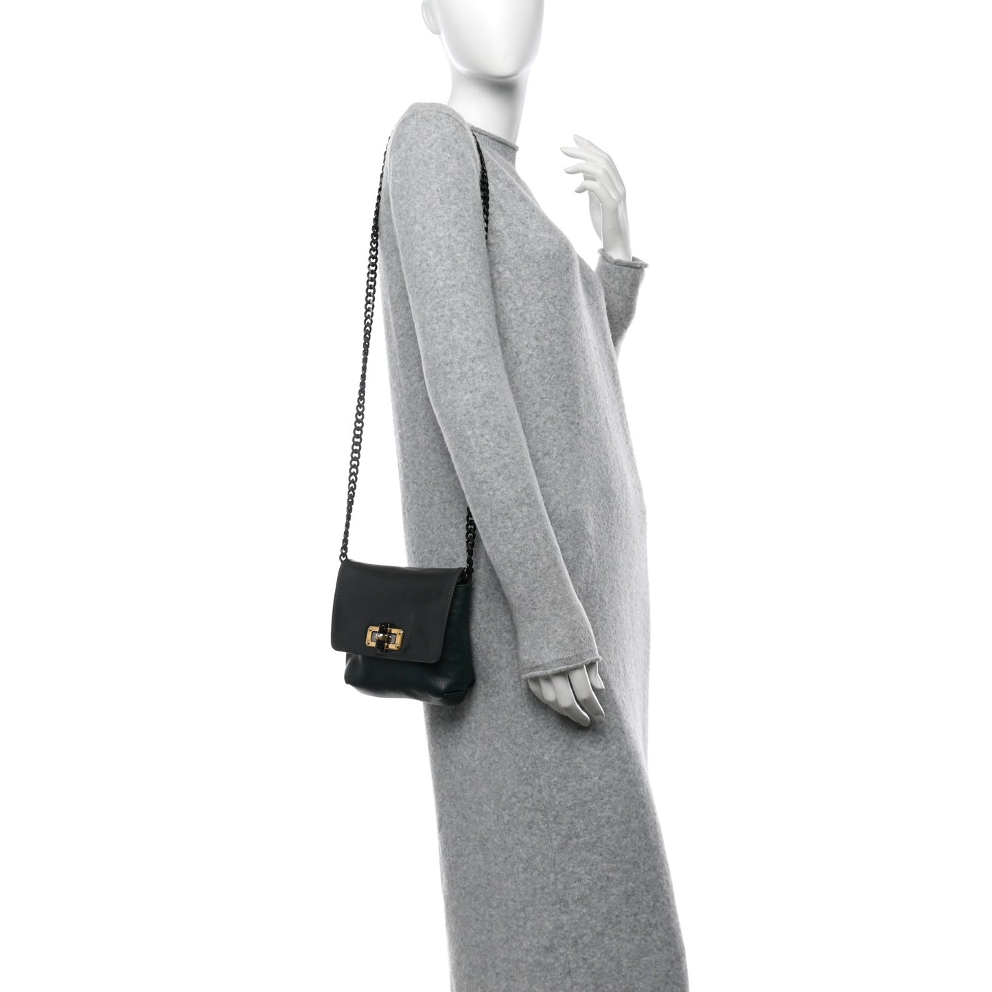 Calfskin Mini Happy Edgy Crossbody Green