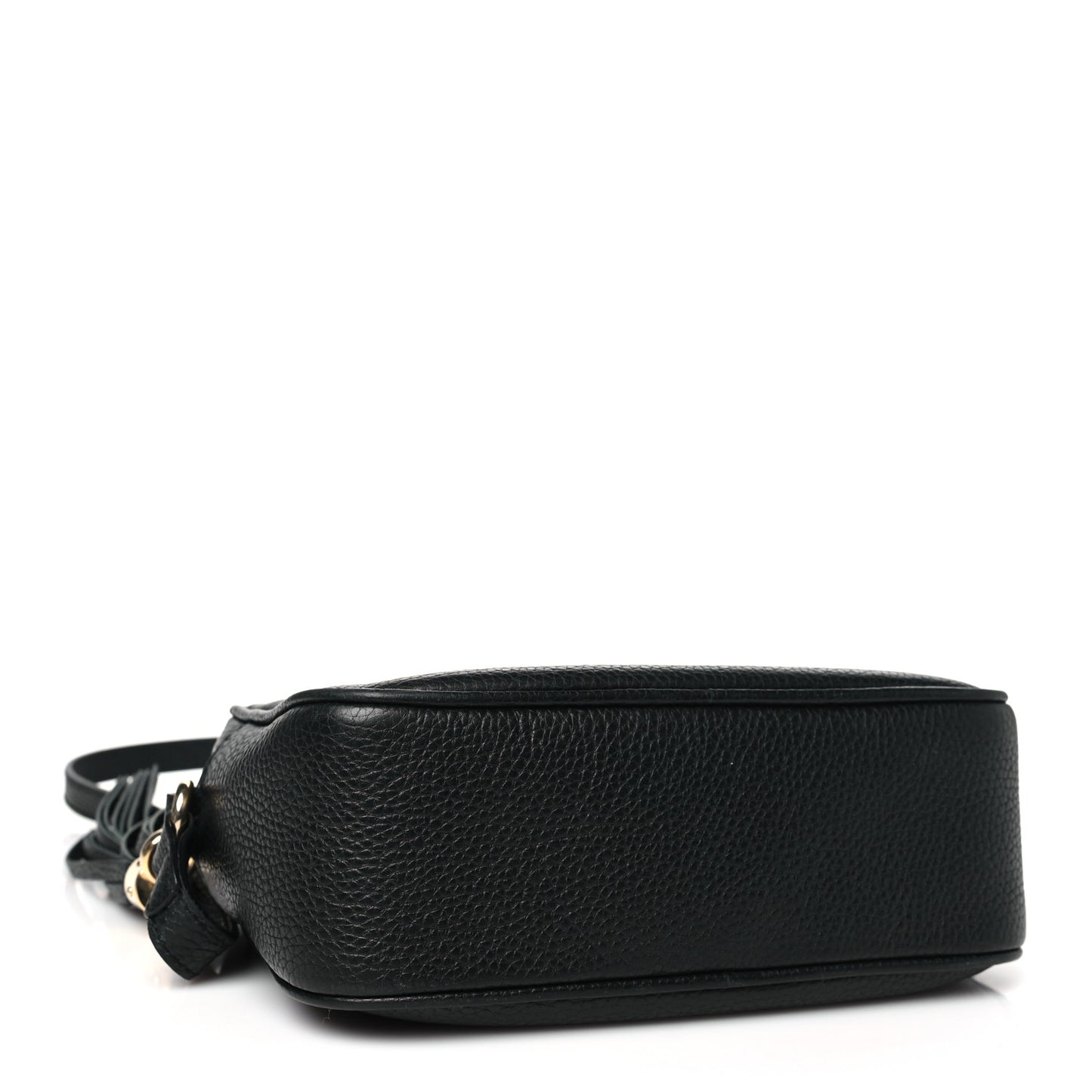 Pebbled Calfskin Small Soho Disco Bag Black