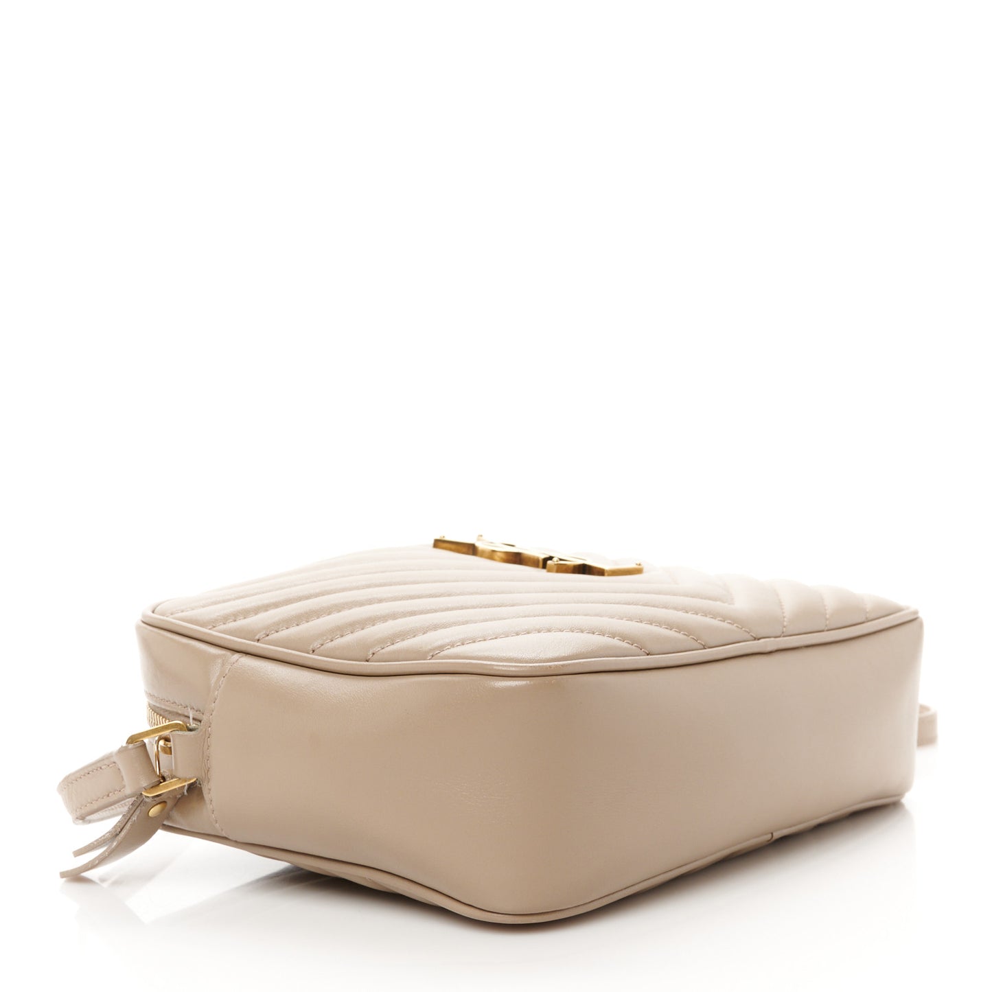 Calfskin Matelasse Monogram Lou Camera Bag Dark Beige