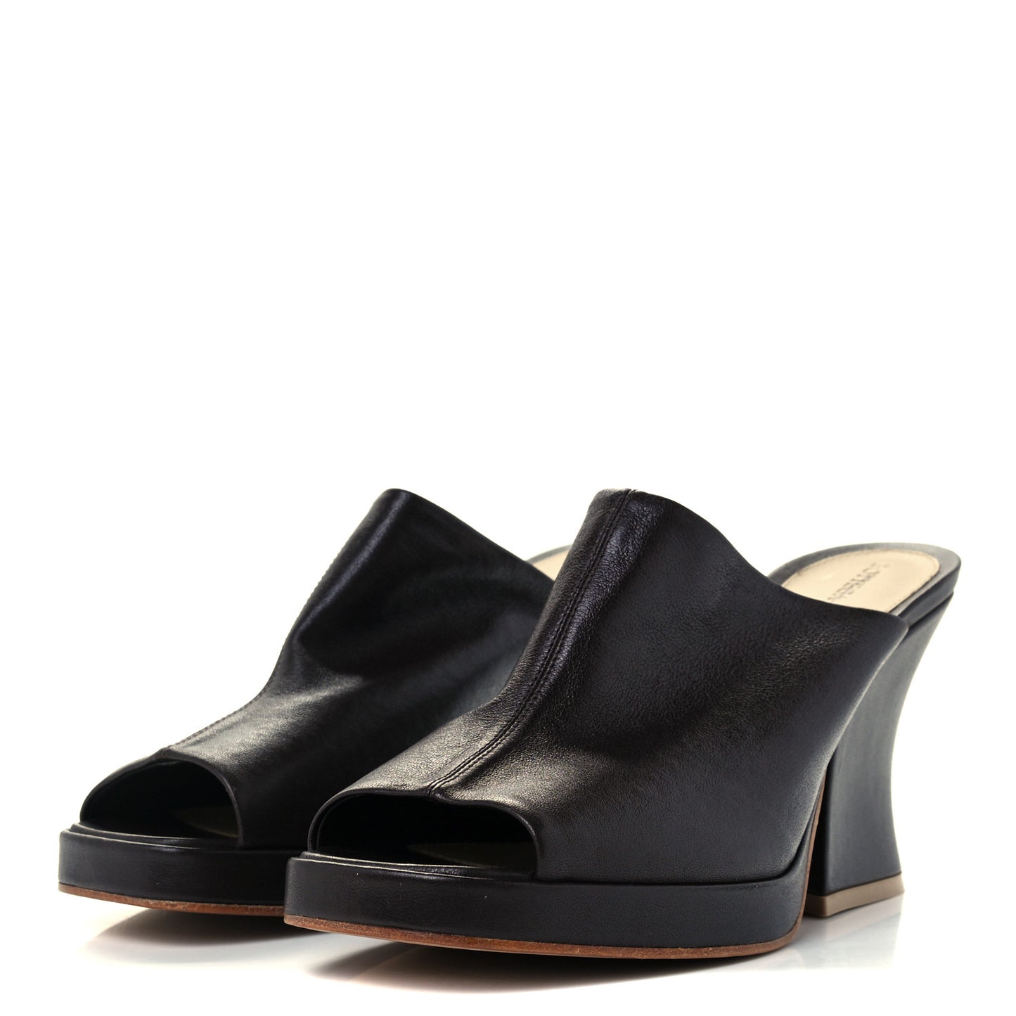Nappa Stack Mule Sandals 39 Fondente