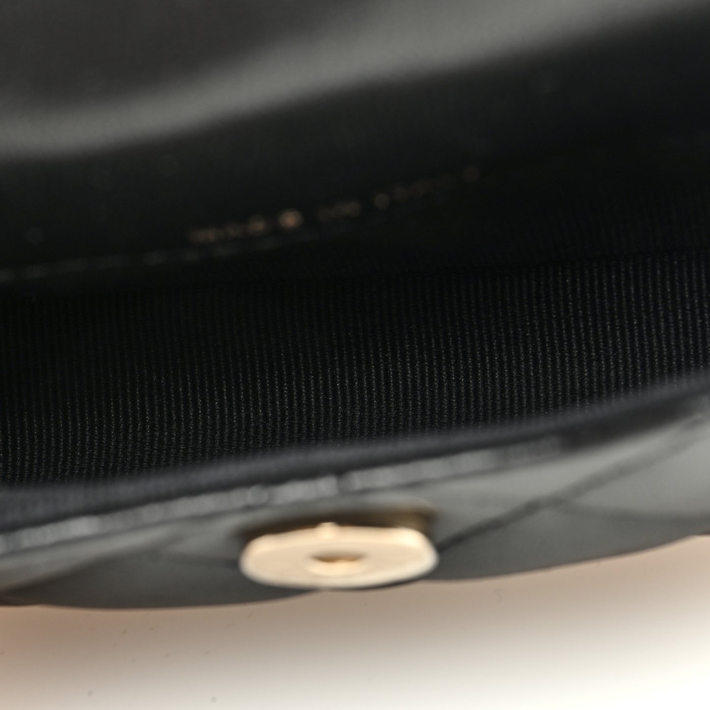 Lambskin Quilted Pearl Chain Belt Bag Black