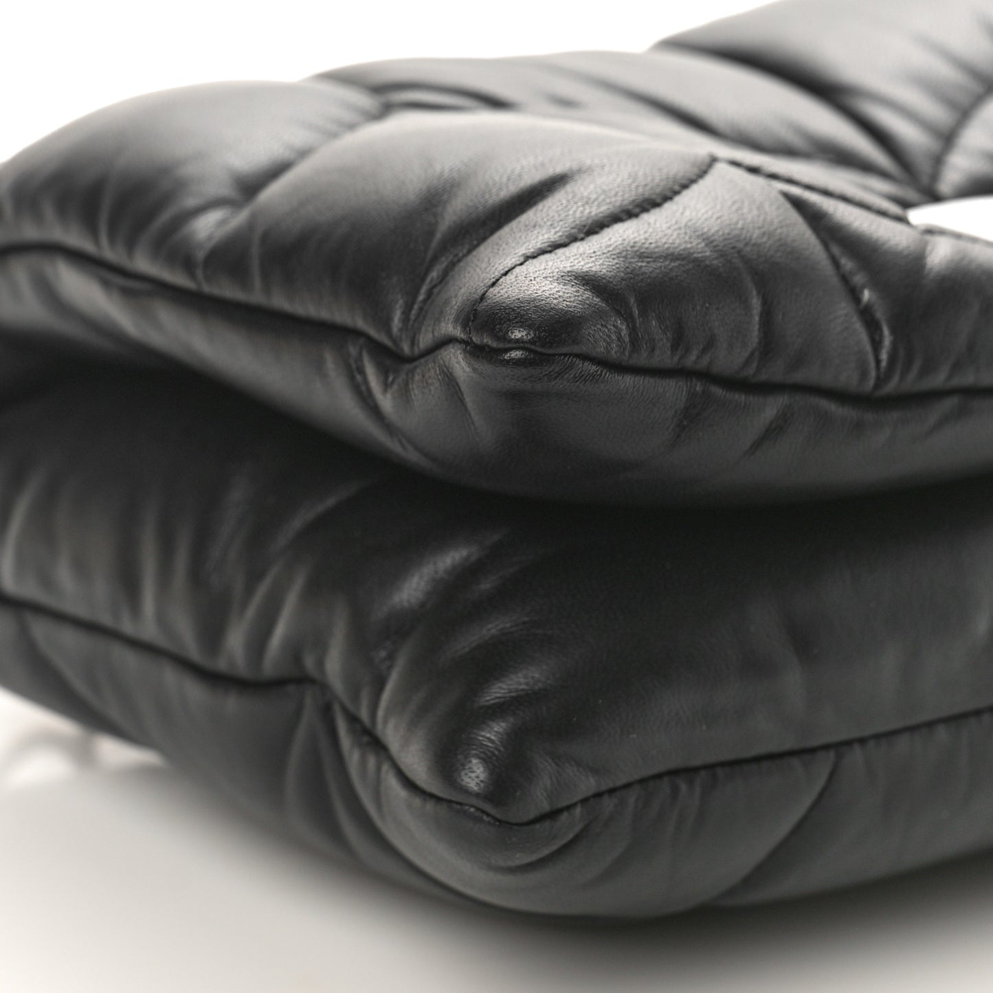 Nappa Pillow Quilted Little Softie Bag Black