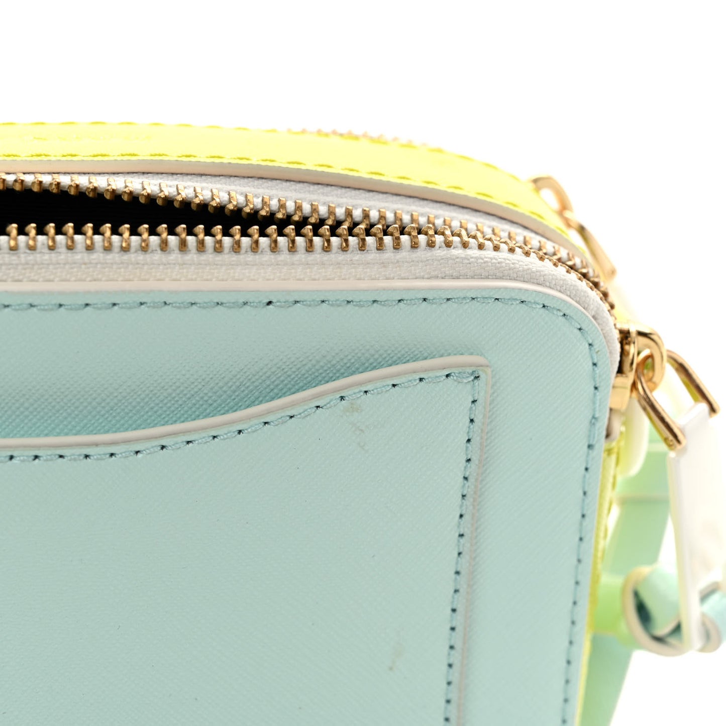Saffiano Ceramic Snapshot Camera Bag Light Blue Multi