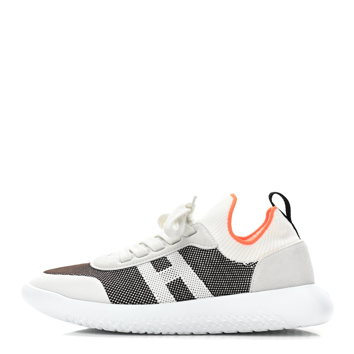 Hermes Knit Suede Goatskin Womens Crew Sneakers 39 Prunoir White 1424373 –  FASHIONPHILE