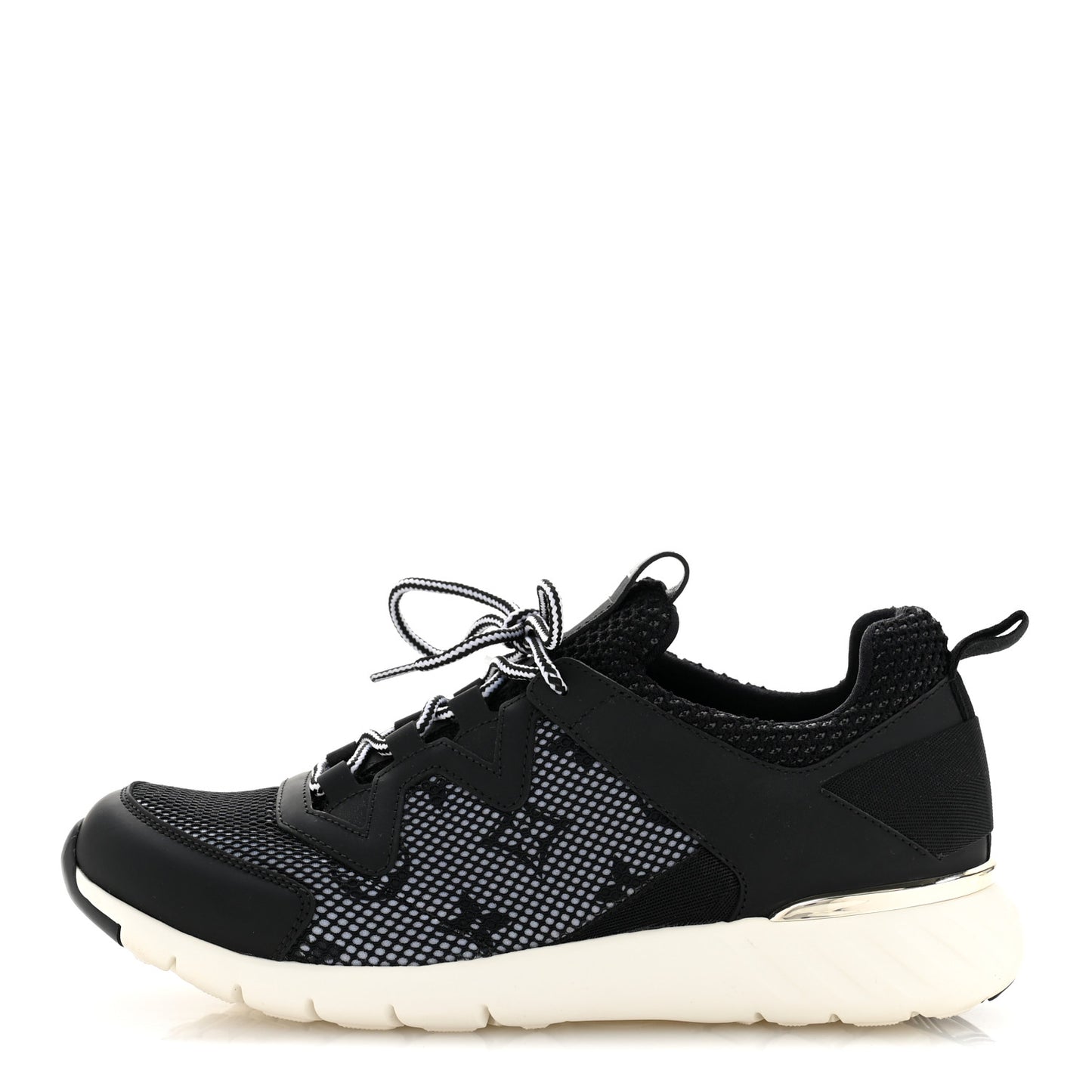 Technical Nylon Monogram Rubber Aftergame Sneakers 36 Black