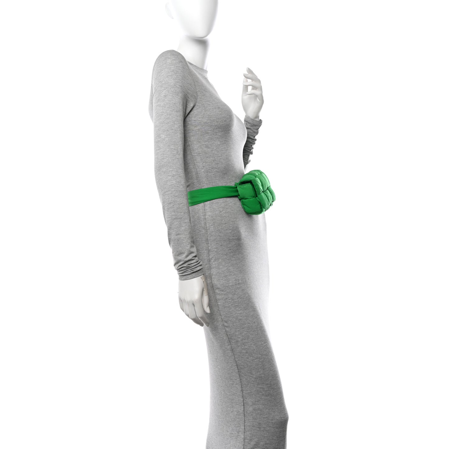 Nylon Intrecciato Padded Tech Mini Cassette Belt Bag Parakeet