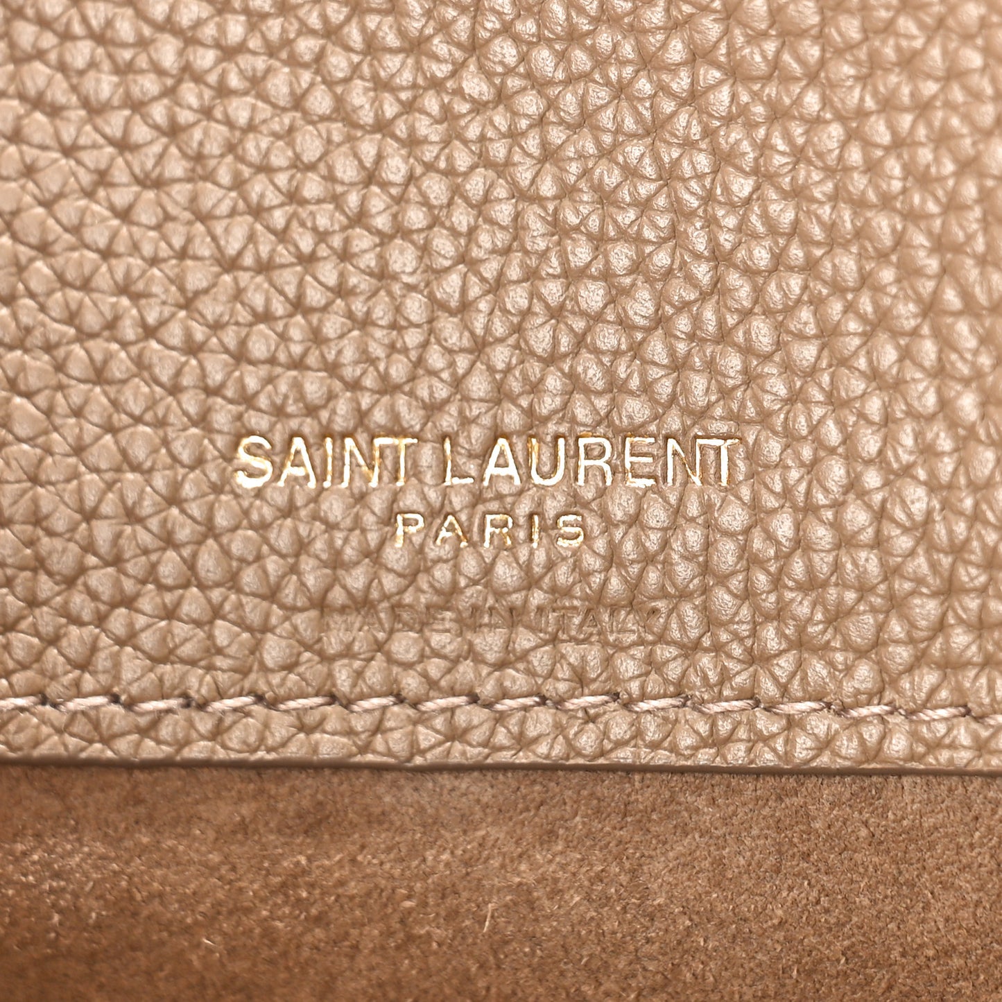 Grained Calfskin Nano Supple Sac De Jour Dark Beige