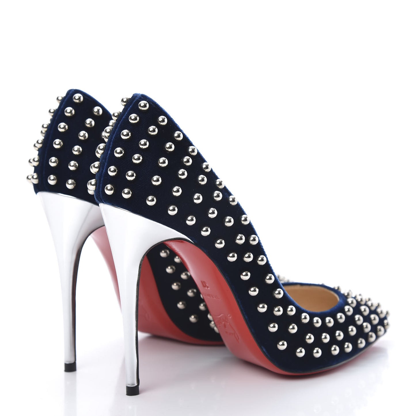 Velvet Specchio Billy Spikes Pumps 37 Silver Eclipse