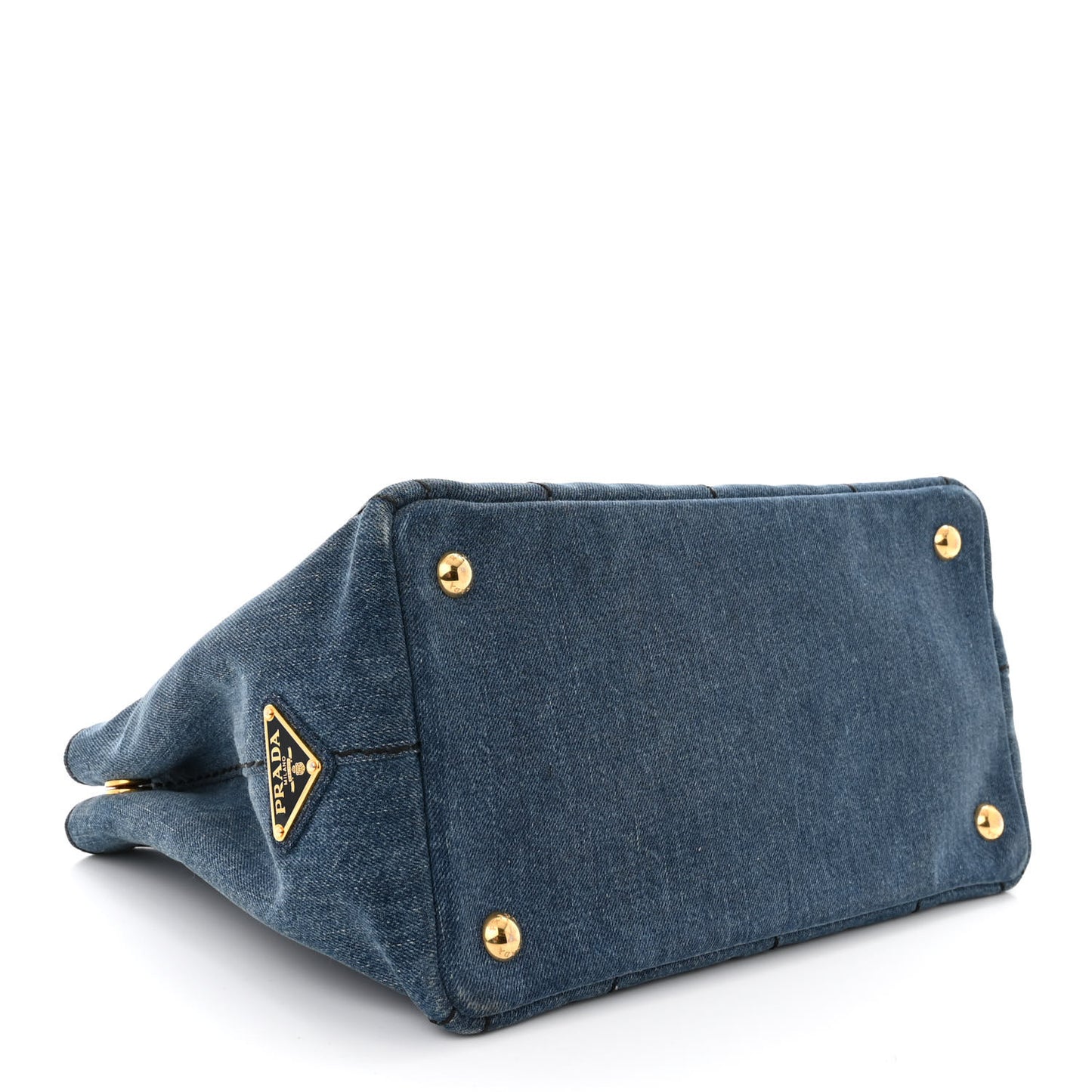 Denim Small Logo Tote Bleu