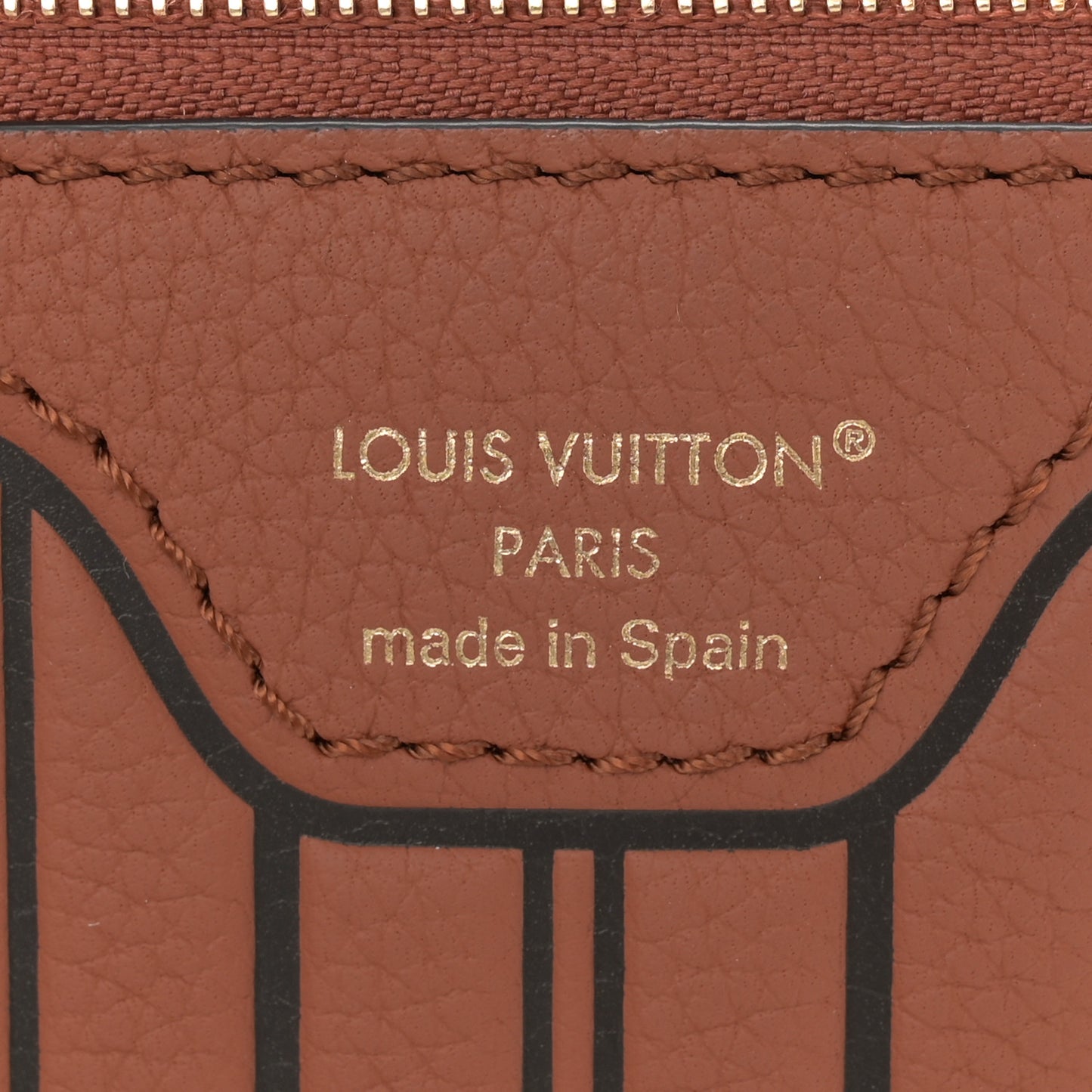 Monogram Calfskin Neo Neverfull Inside Out MM Tan