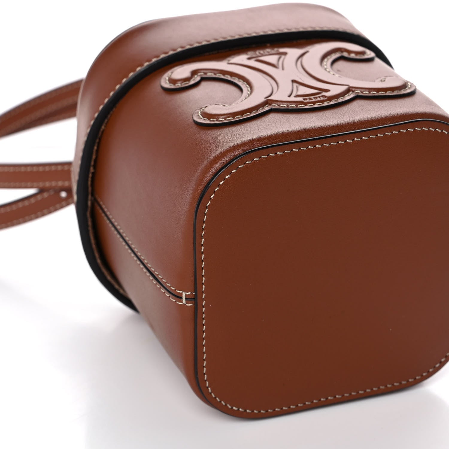 Celine Smooth Calfskin Small Cuir Triomphe Box Tan 8 of 9