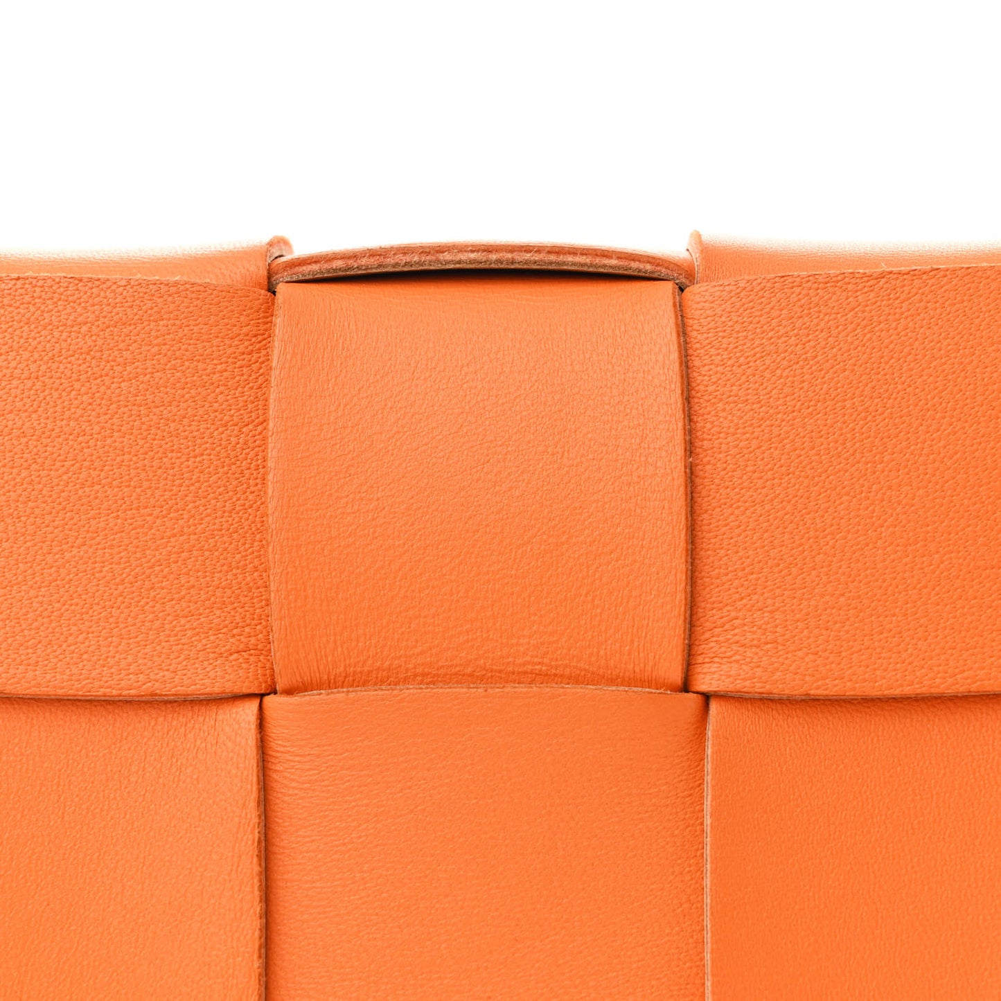 Lambskin Maxi Intrecciato Cassette Crossbody Bag Tangerine