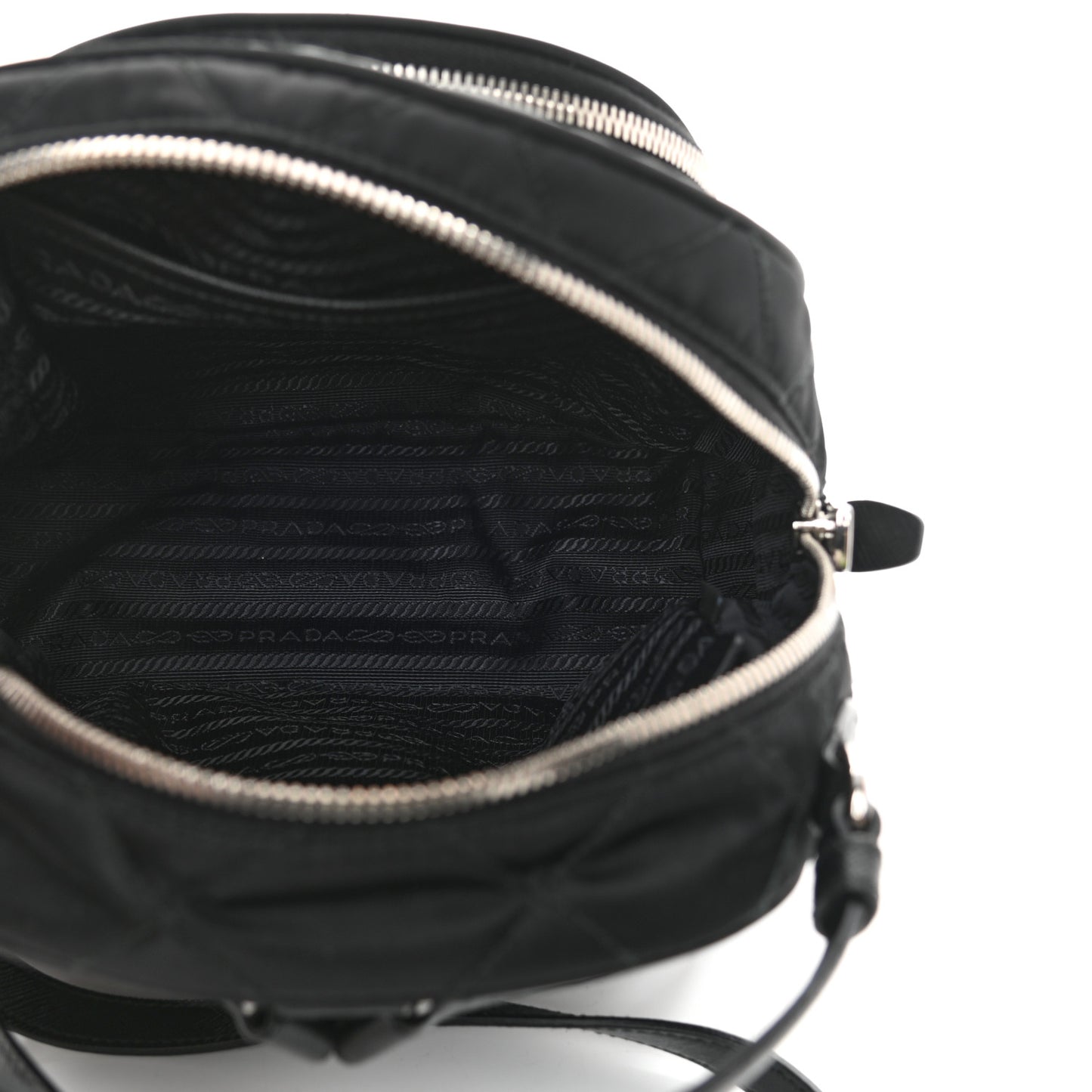 Nylon Tessuto Impuntu Quilted Backpack Black