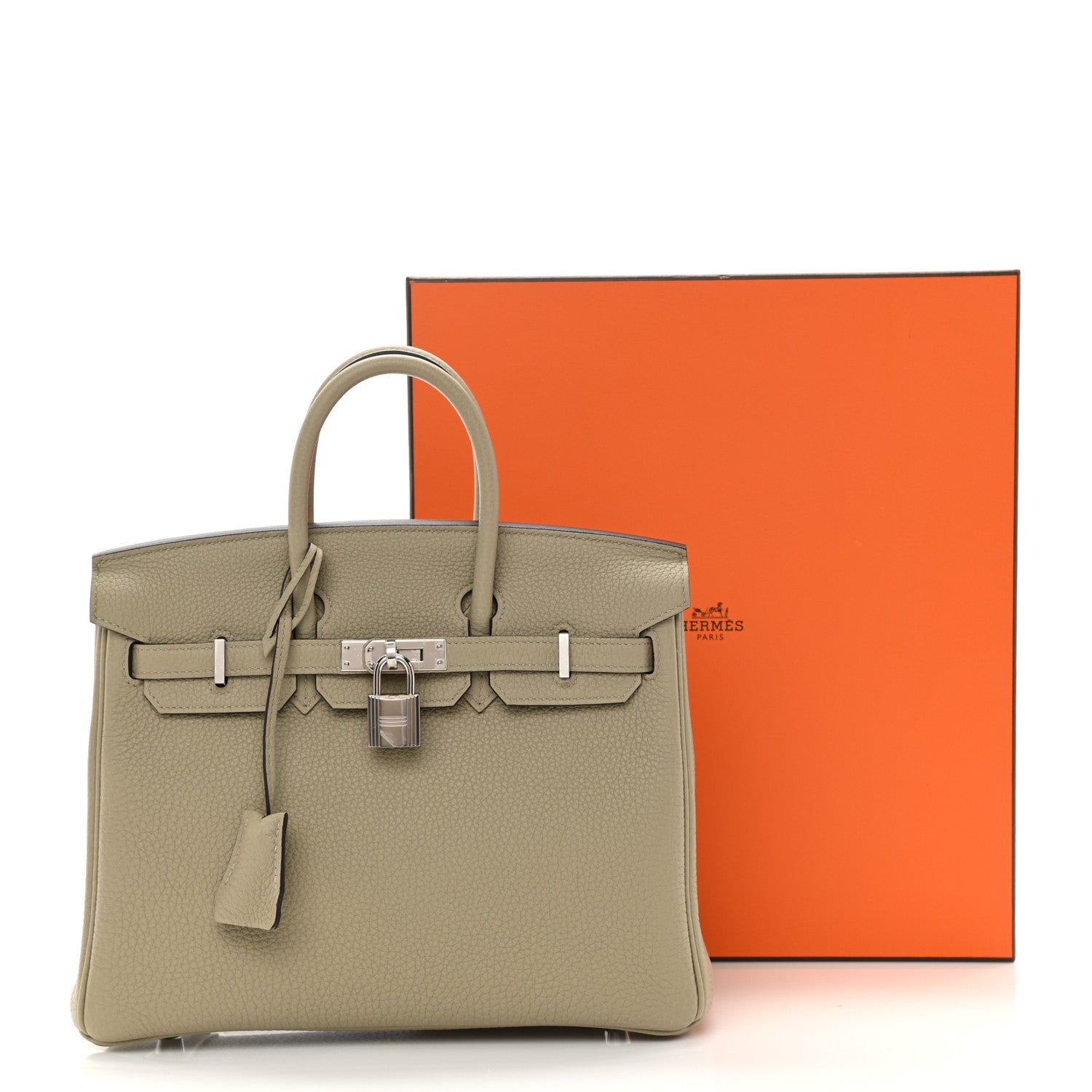 Hermes Togo Birkin 25 Sauge 10 of 10