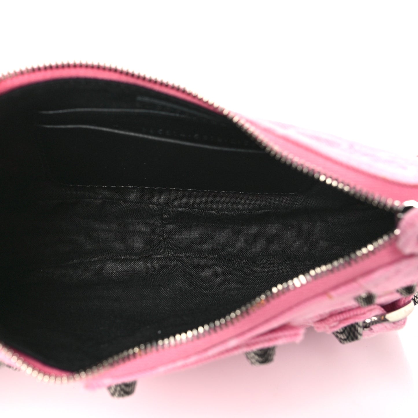 Washed Denim BB Monogram Le Cagole Mini Purse With Chain Pink