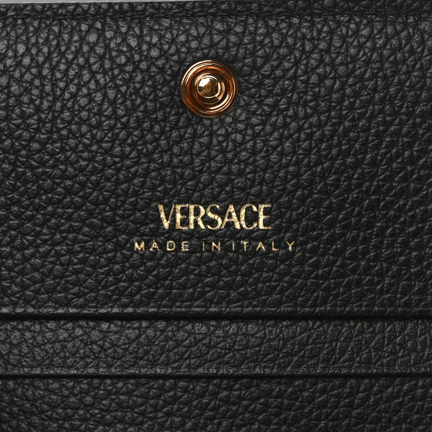 Grained Calfskin Virtus Bifold Wallet Black