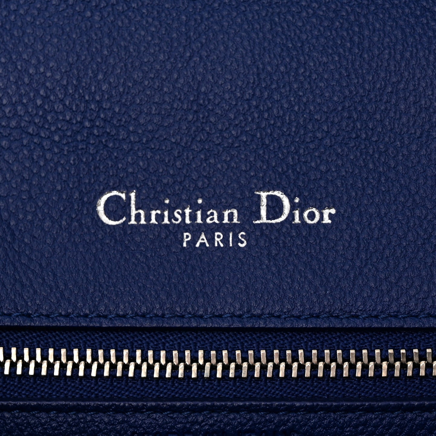 Grained Calfskin Small Diorama Flap Bag Bleu De Minuit