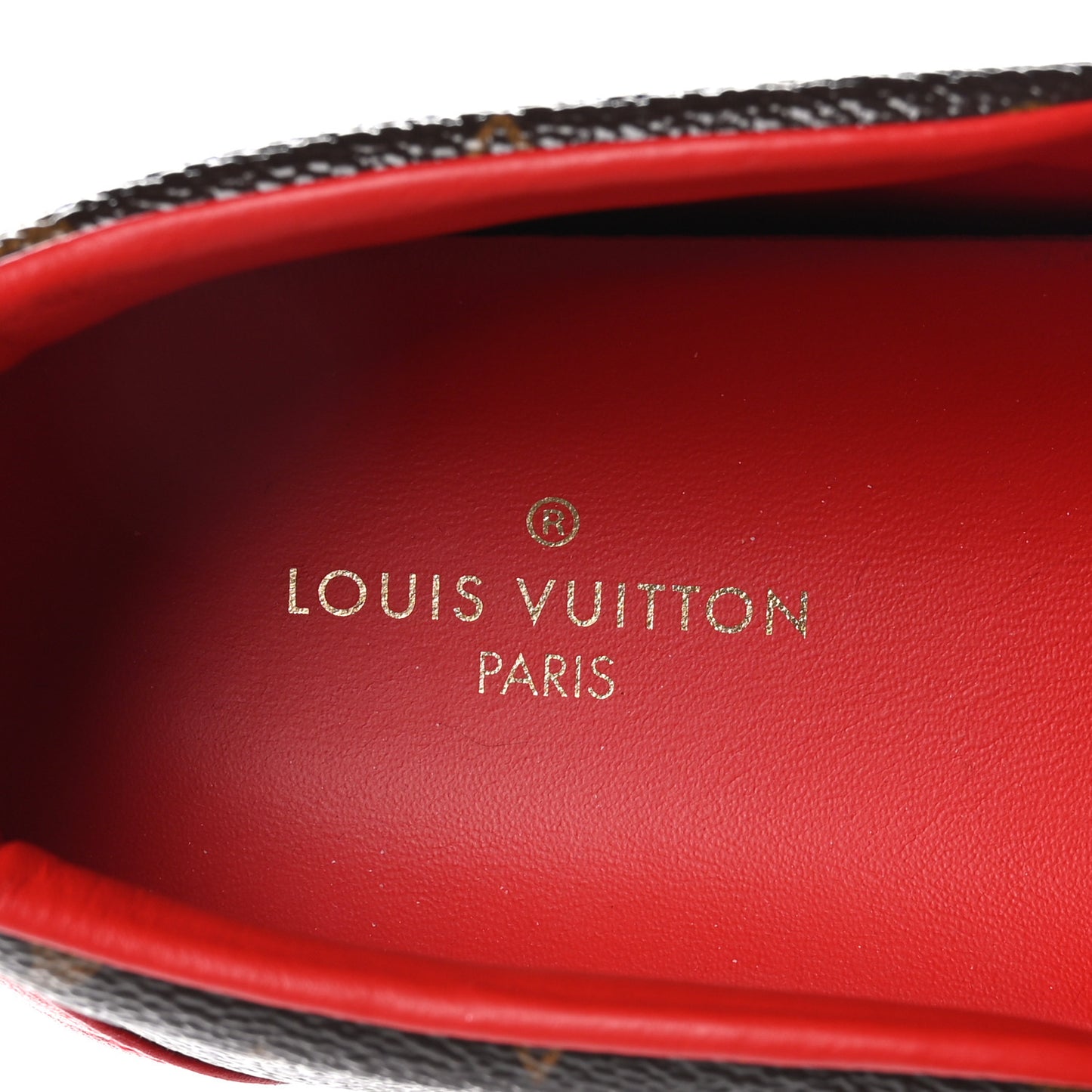 Monogram Frontrow Slip On Sneakers 40 Rouge