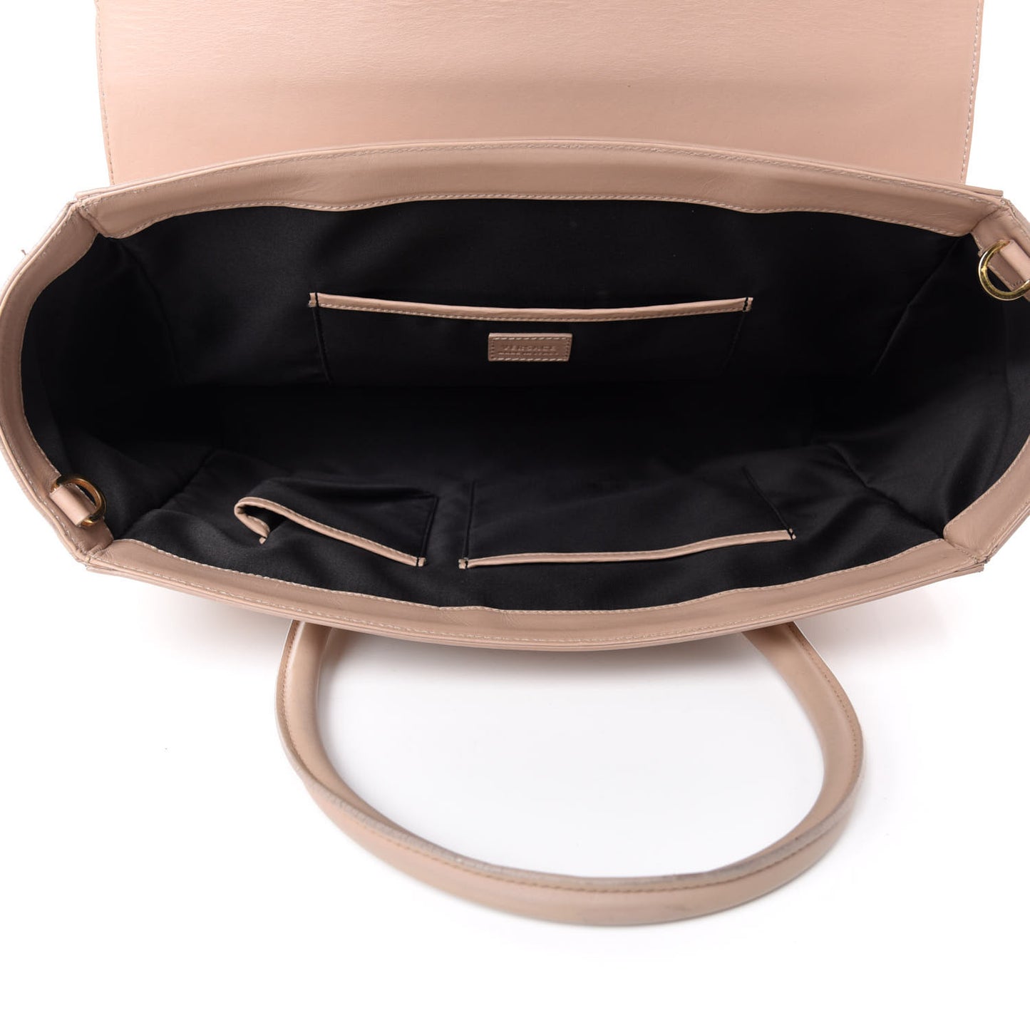 Vitello Calfskin Large Signature Tote Beige