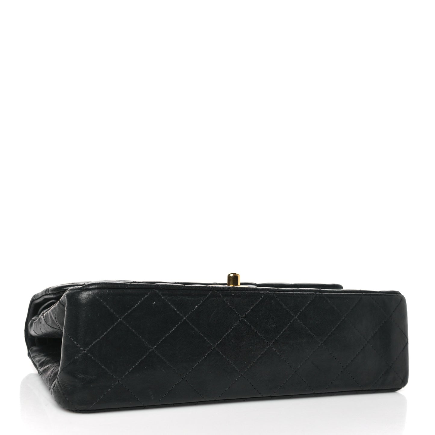 Lambskin Quilted Small Double Flap Black
