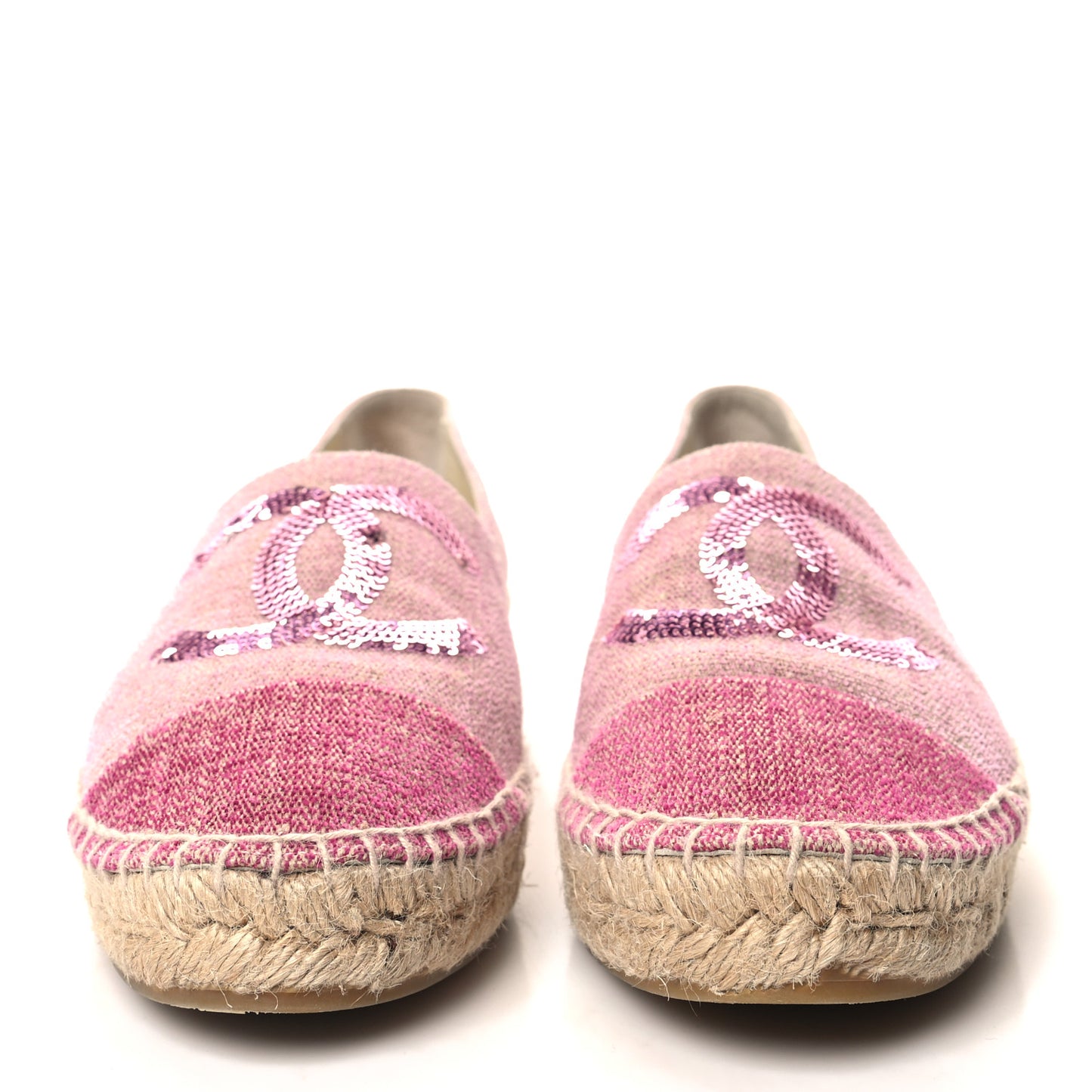 Toile Sequin CC Espadrilles 39 Pink Dark Pink