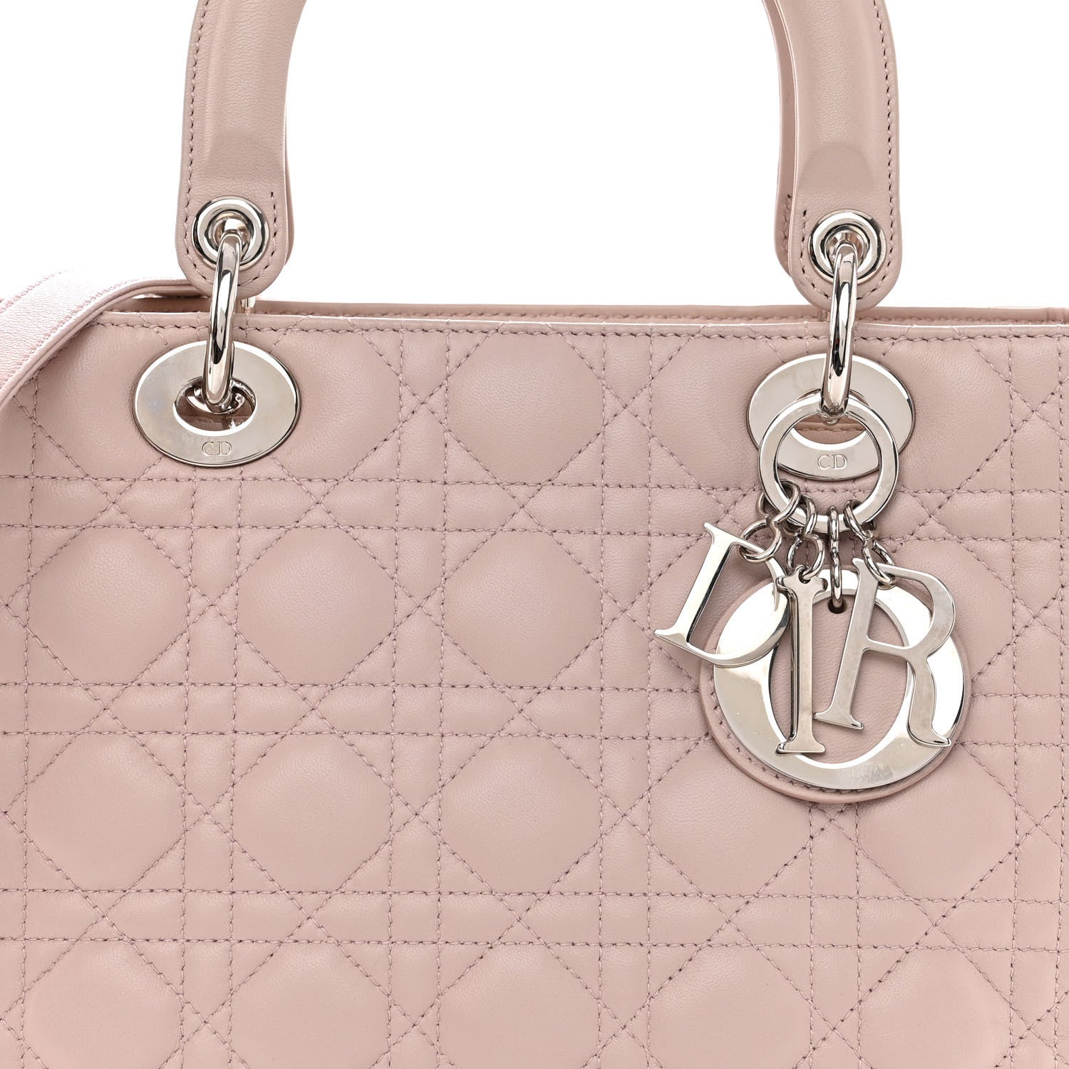 Christian Dior Lambskin Cannage Medium Lady Dior Light Pink 7 of 11