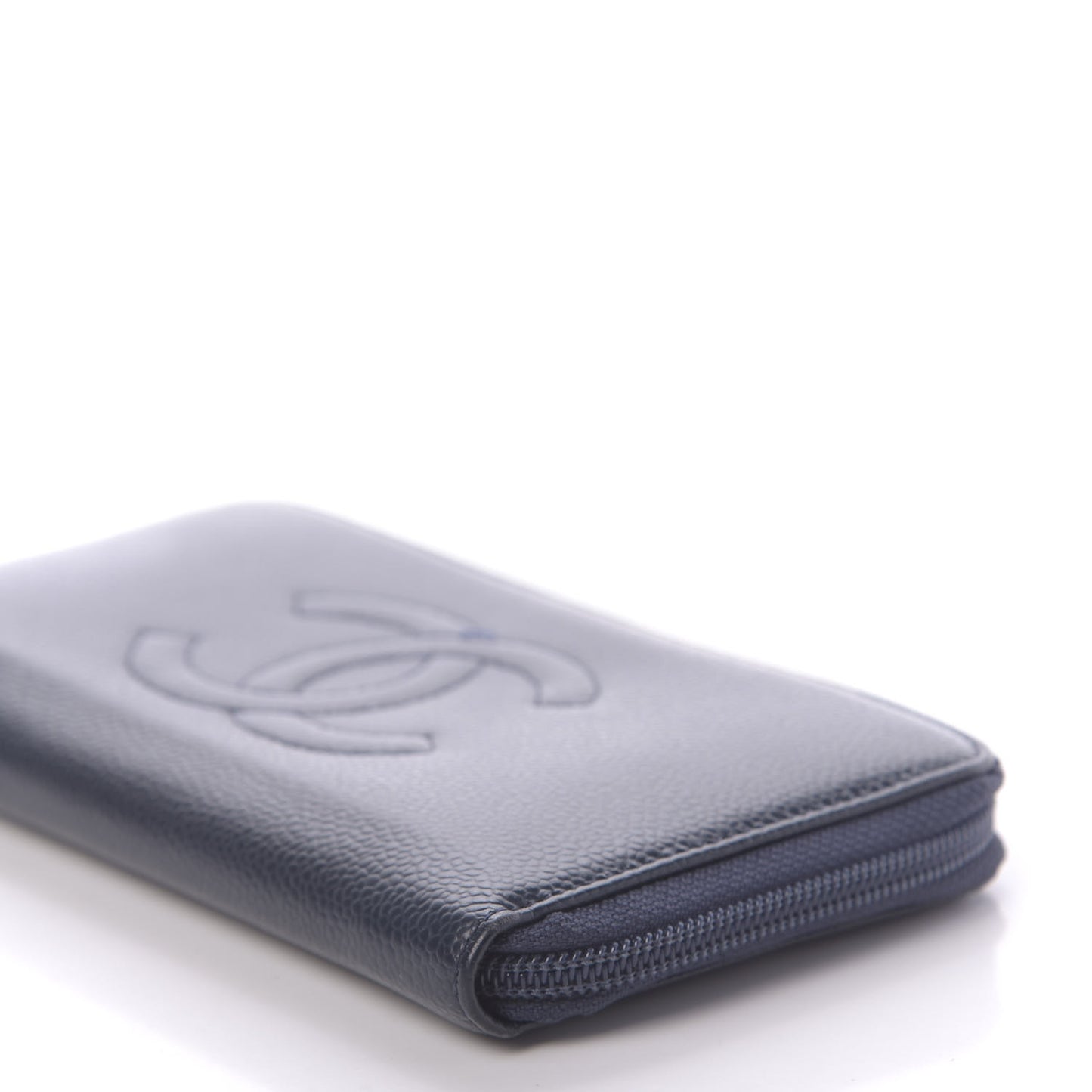 Caviar Large CC Timeless Zip Around Wallet Blue