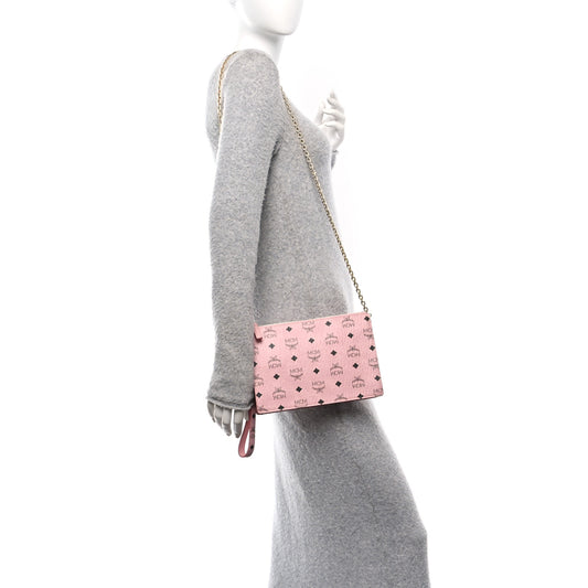 Visetos Aren Wristlet Standing Pouch On Chain Soft Pink