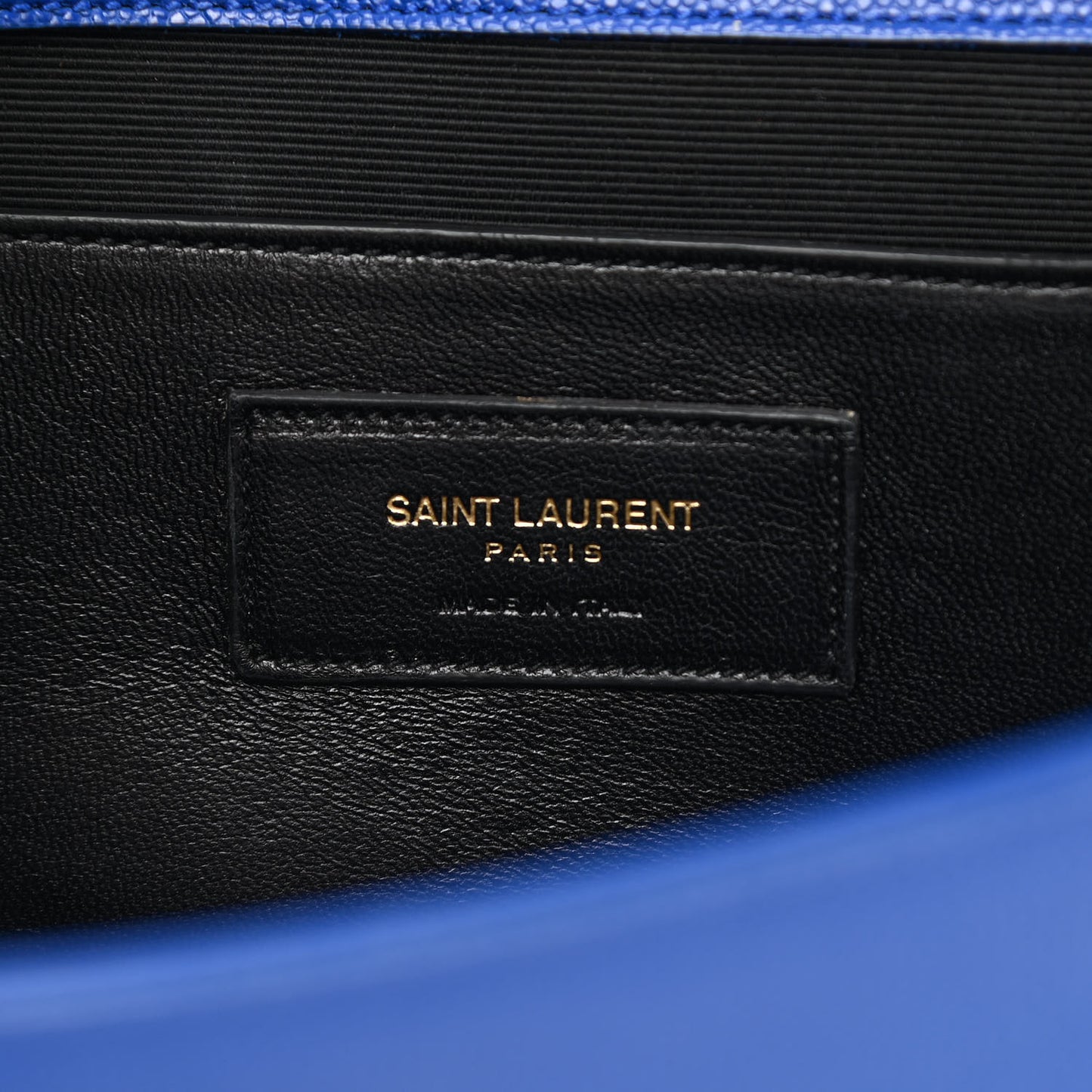 Grain De Poudre Classic Monogram Cassandre Clutch Blue Majorelle