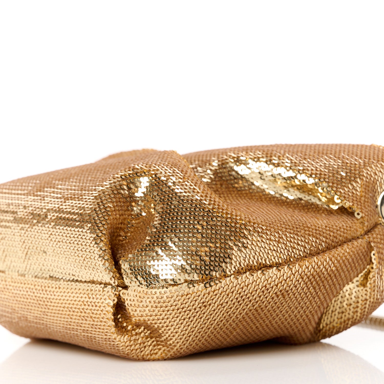 Jimmy Choo Satin Crystal Embellished Bonny Shoulder Bag Gold 11 of 12