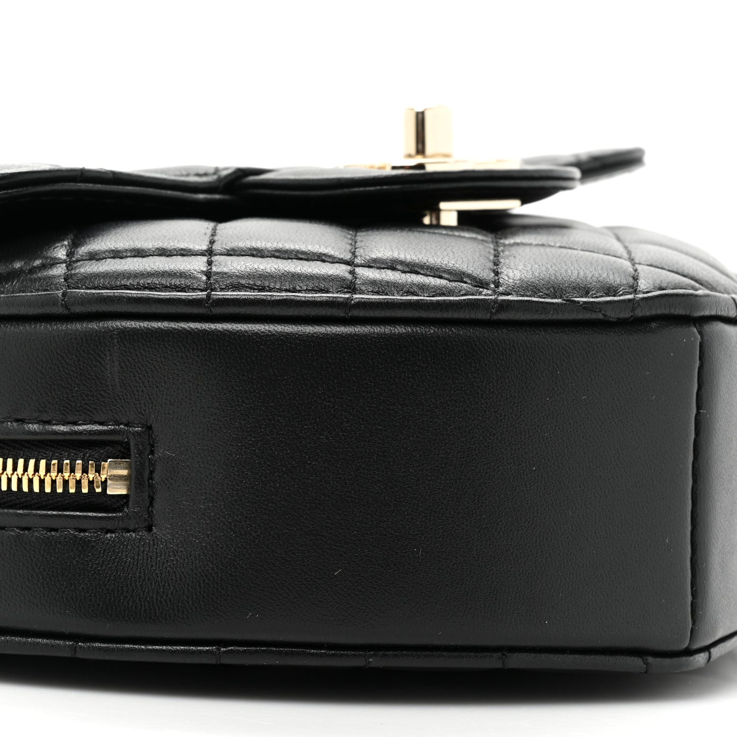 Lambskin Quilted CC In Love Heart Bag Black