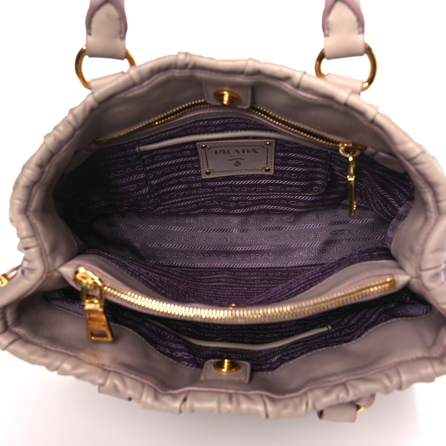 Prada Nappa Gaufre Shopping Satchel Cipria 5 of 12