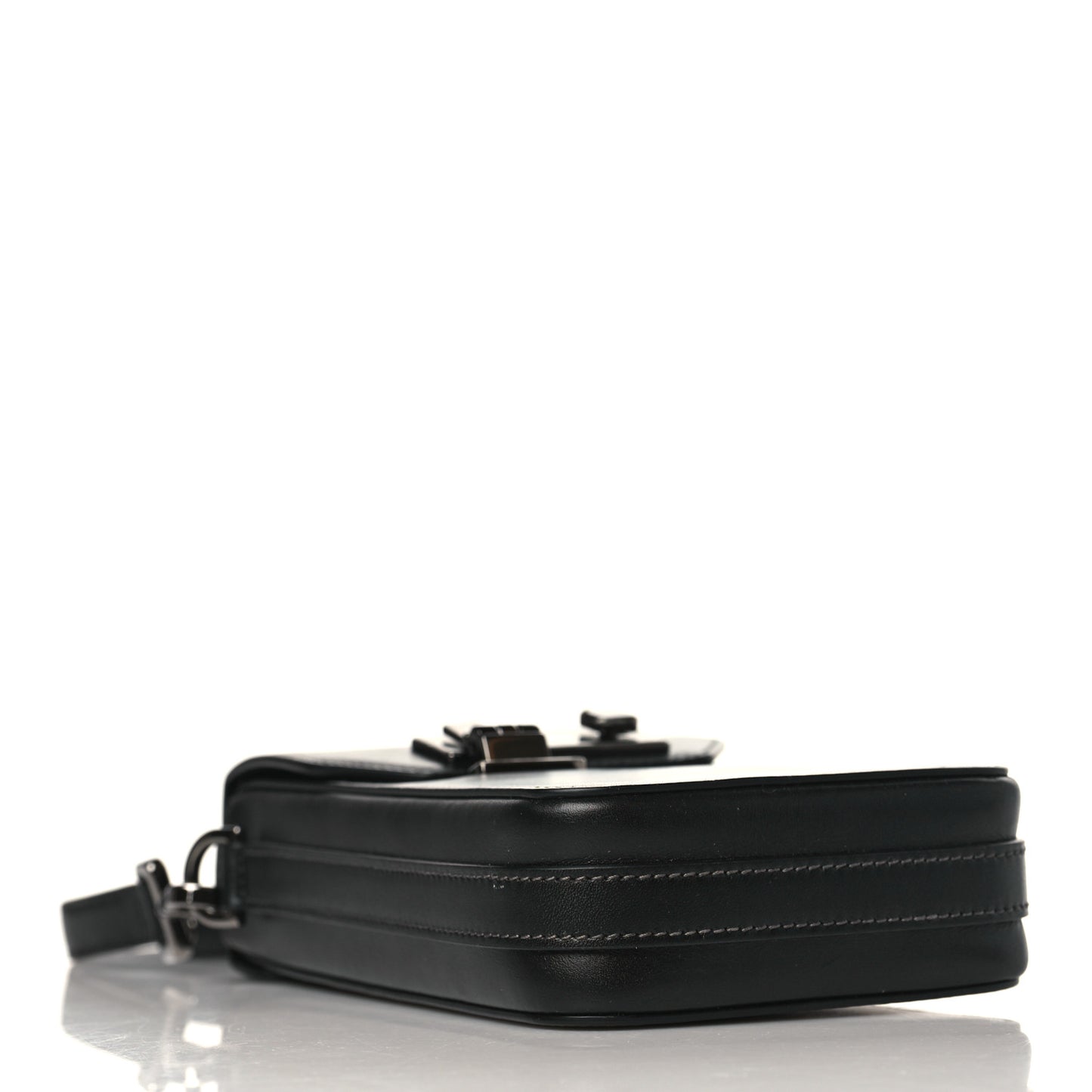 Smooth Calfskin Vertical Pouch Black