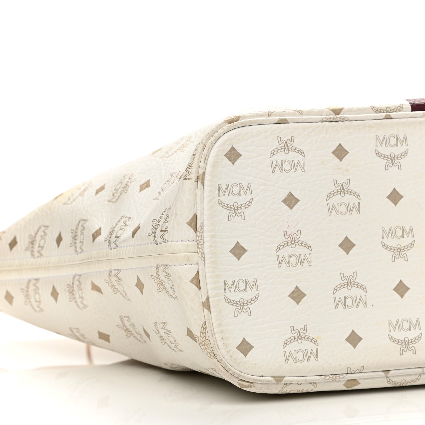 Visetos Striped Shopper Tote White