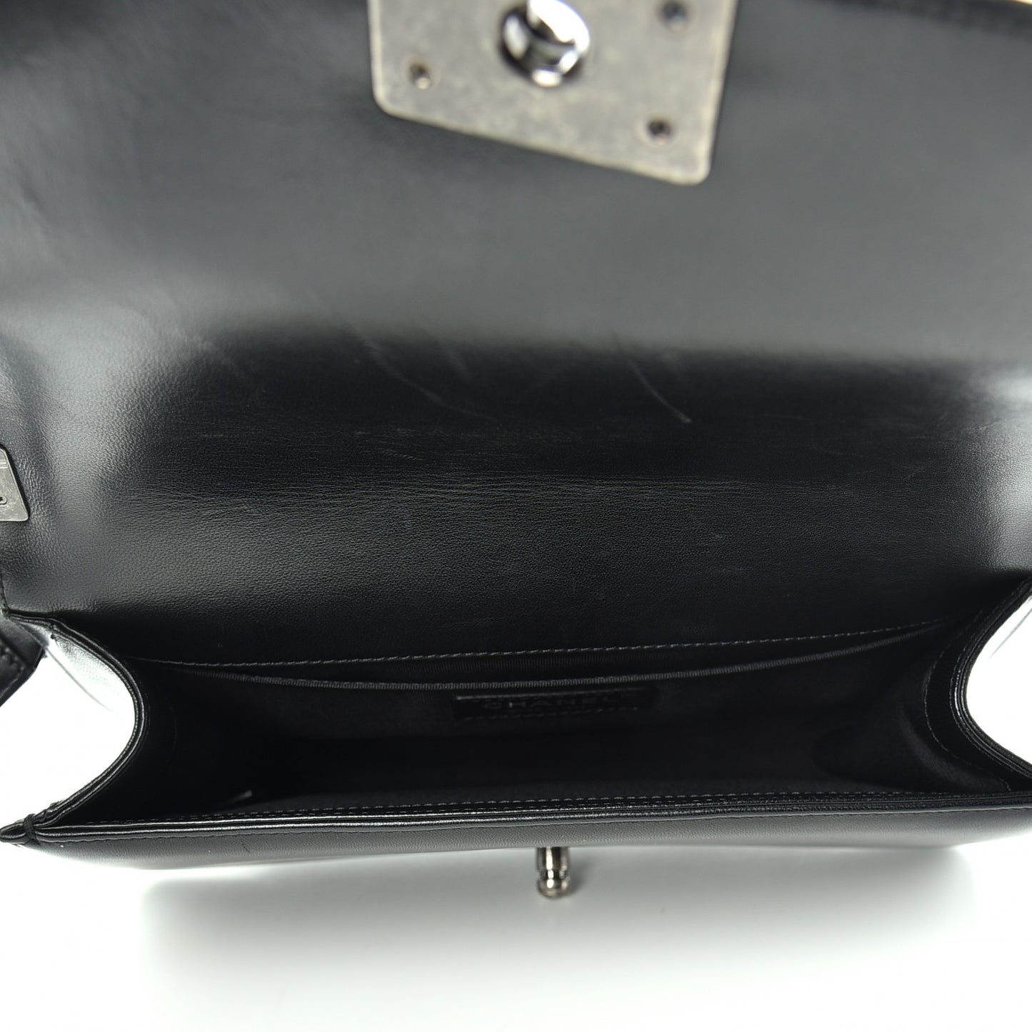Lambskin Quilted Medium Boy Flap Black