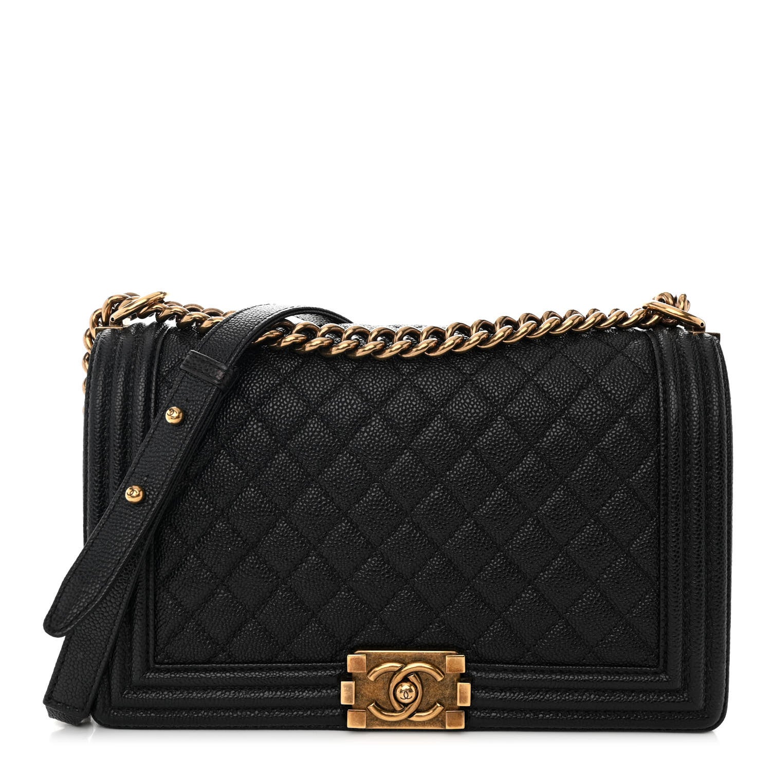 Chanel Caviar Quilted New Medium Boy Flap Black 1 of 10