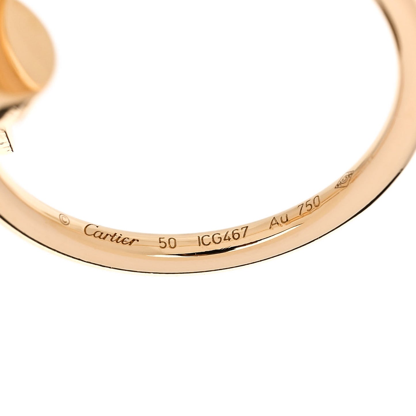 18K Yellow Gold Juste Un Clou Ring 50 5.25