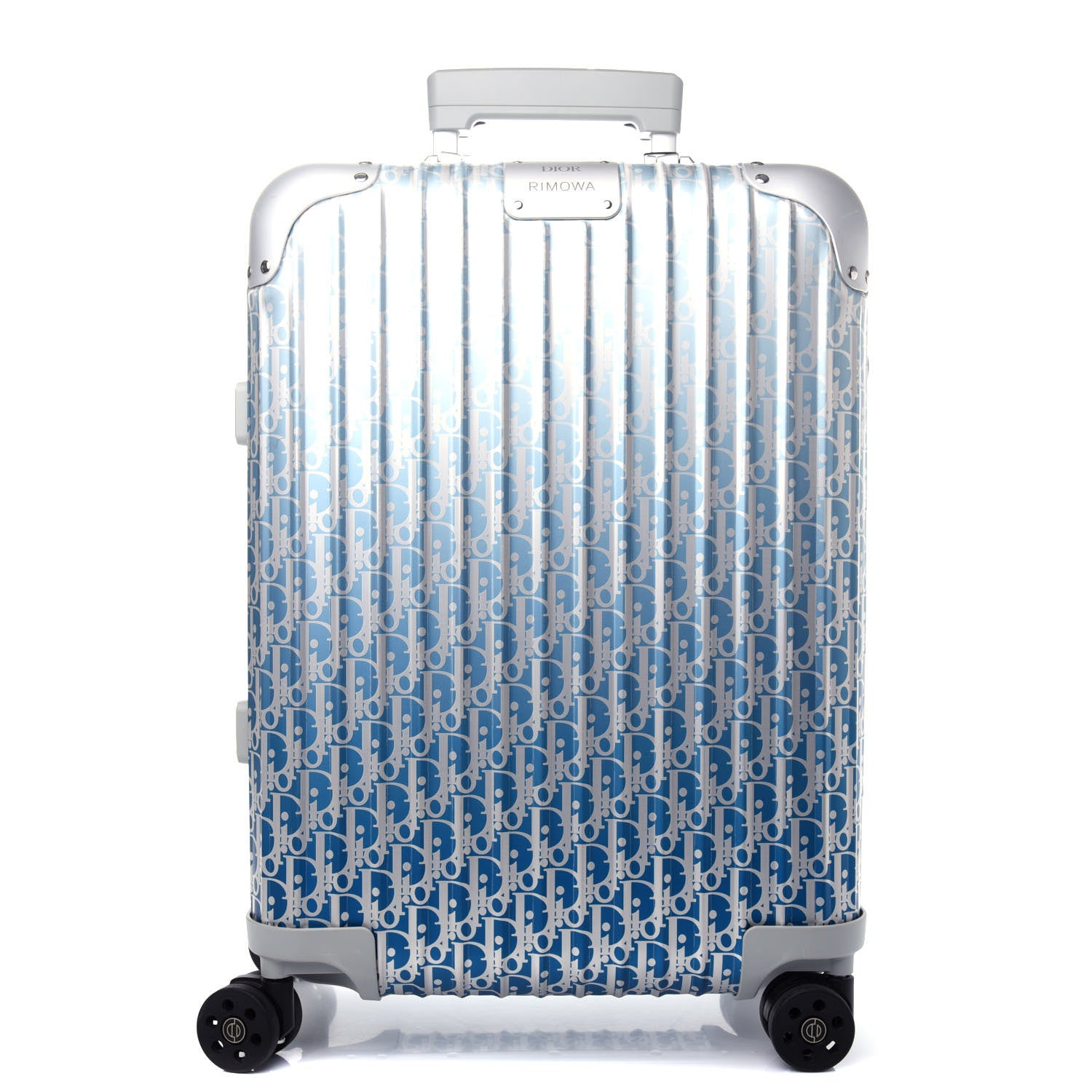 Christian Dior X RIMOWA Aluminum Gradient Cabin Luggage Blue Multi