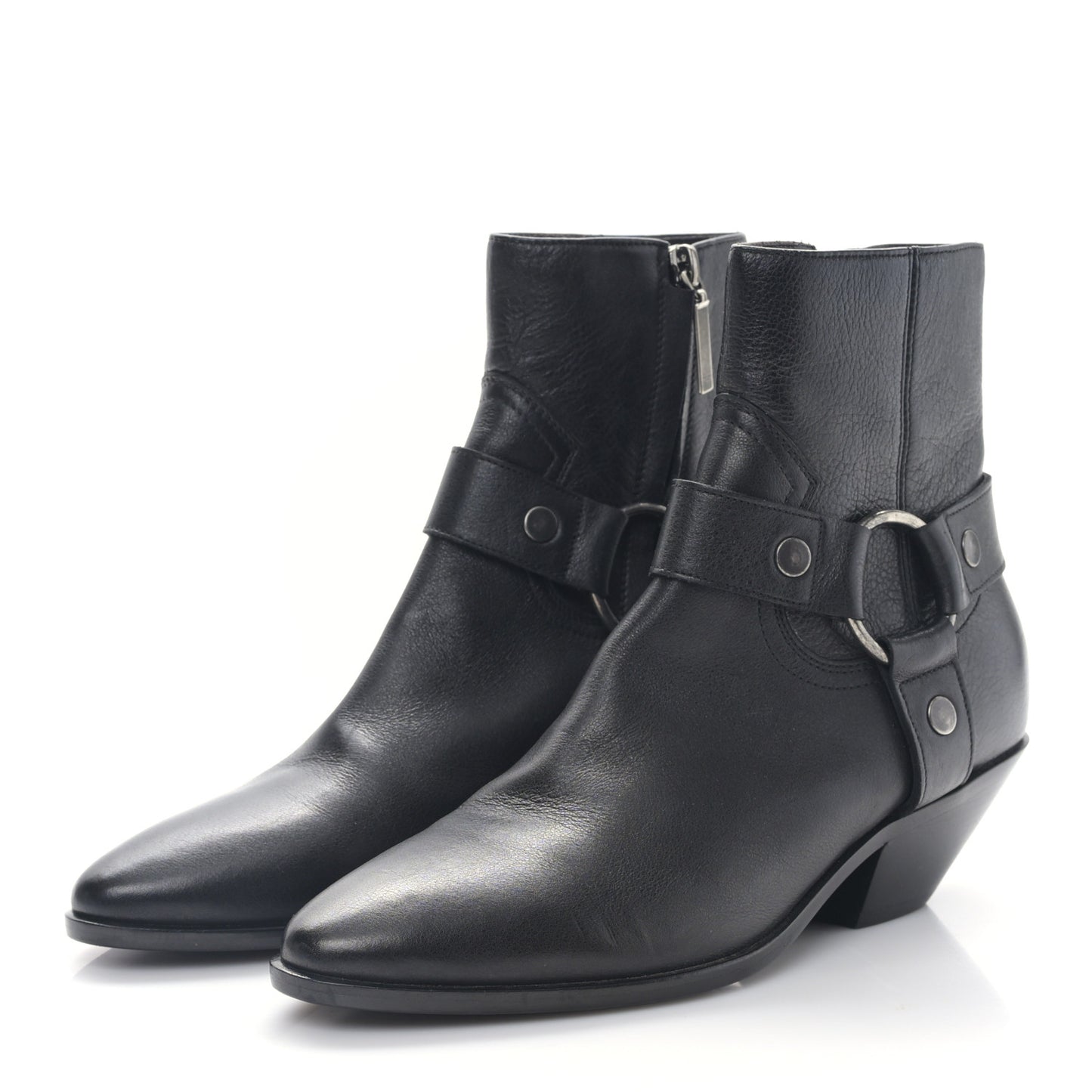 Calfskin West Harness Boots 36 Black