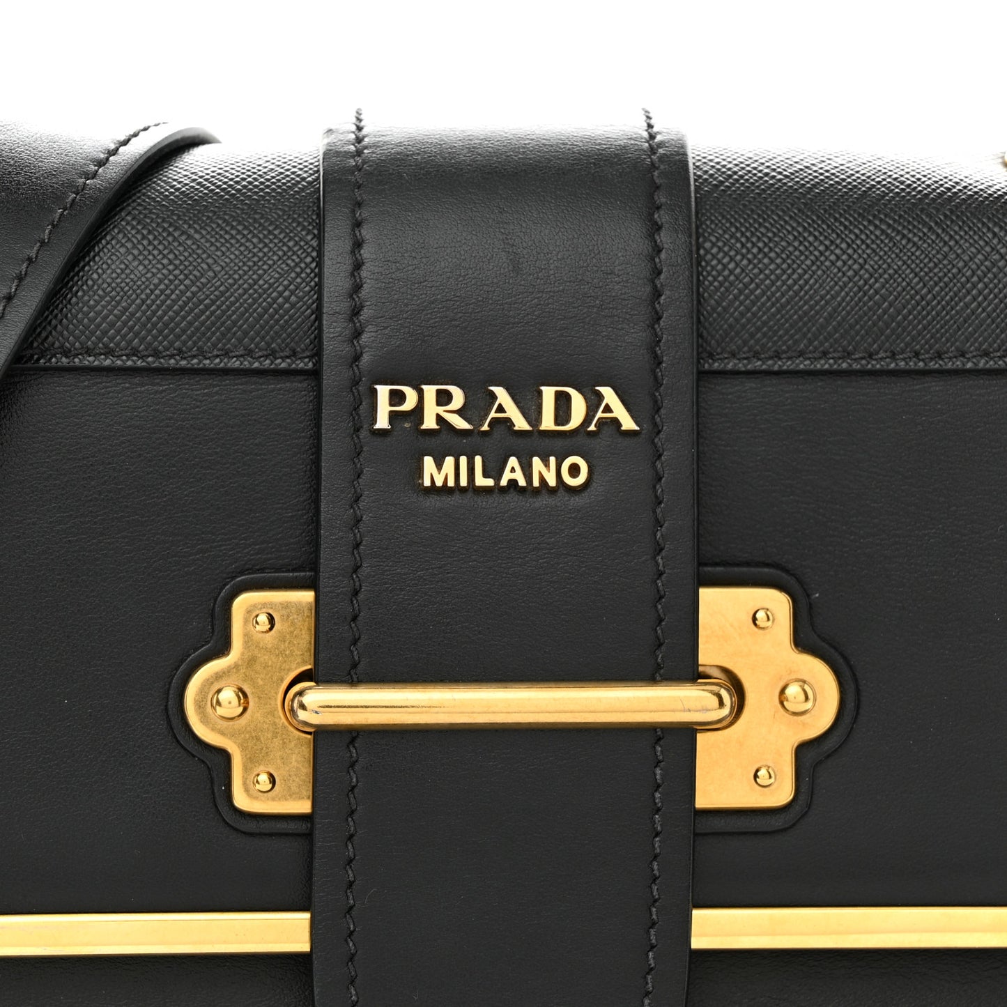 City Calfskin Saffiano Cahier Top Handle Bag Black
