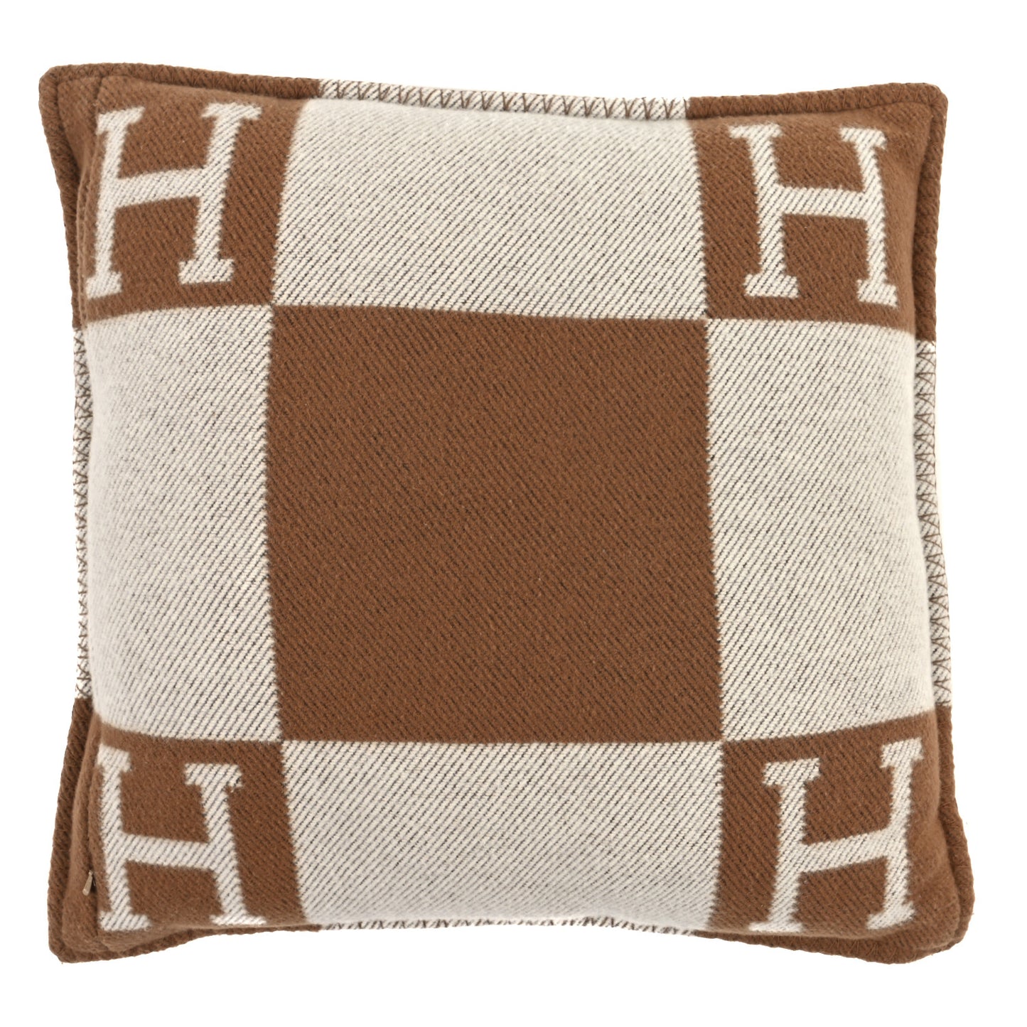 Wool Cashmere Avalon Pillow PM Ecru Camel