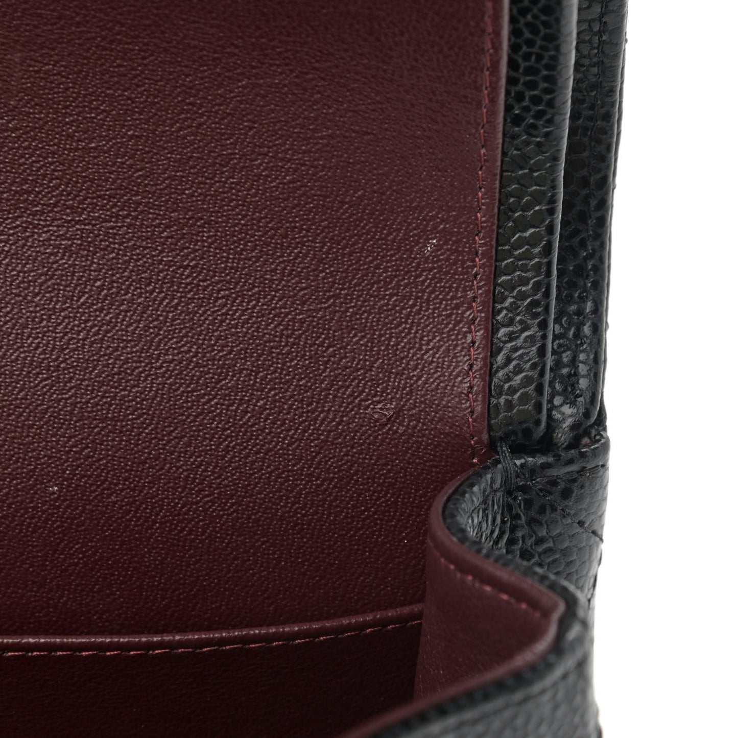 Caviar Quilted Small Double Flap Black