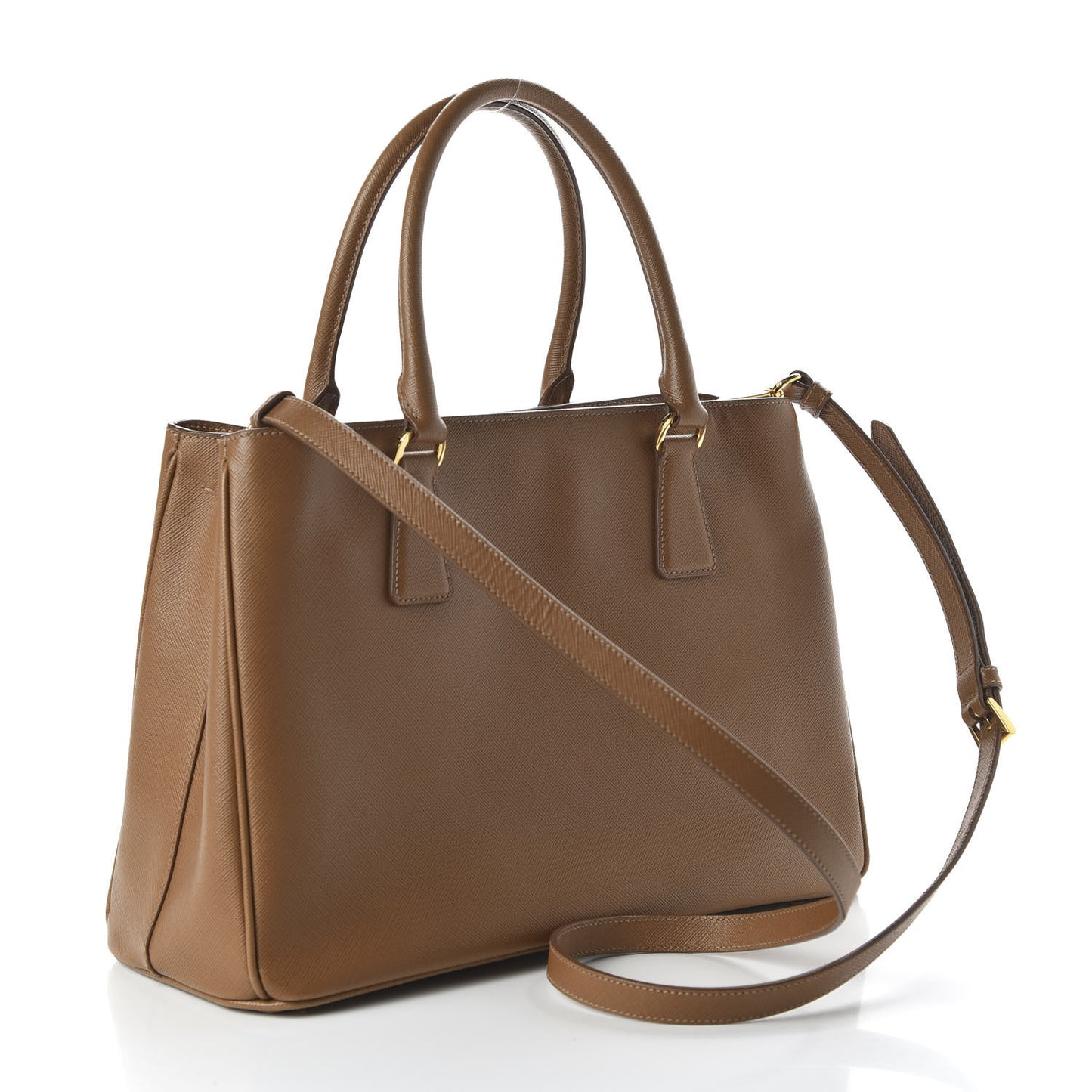 Saffiano Lux Medium Tote Caramel