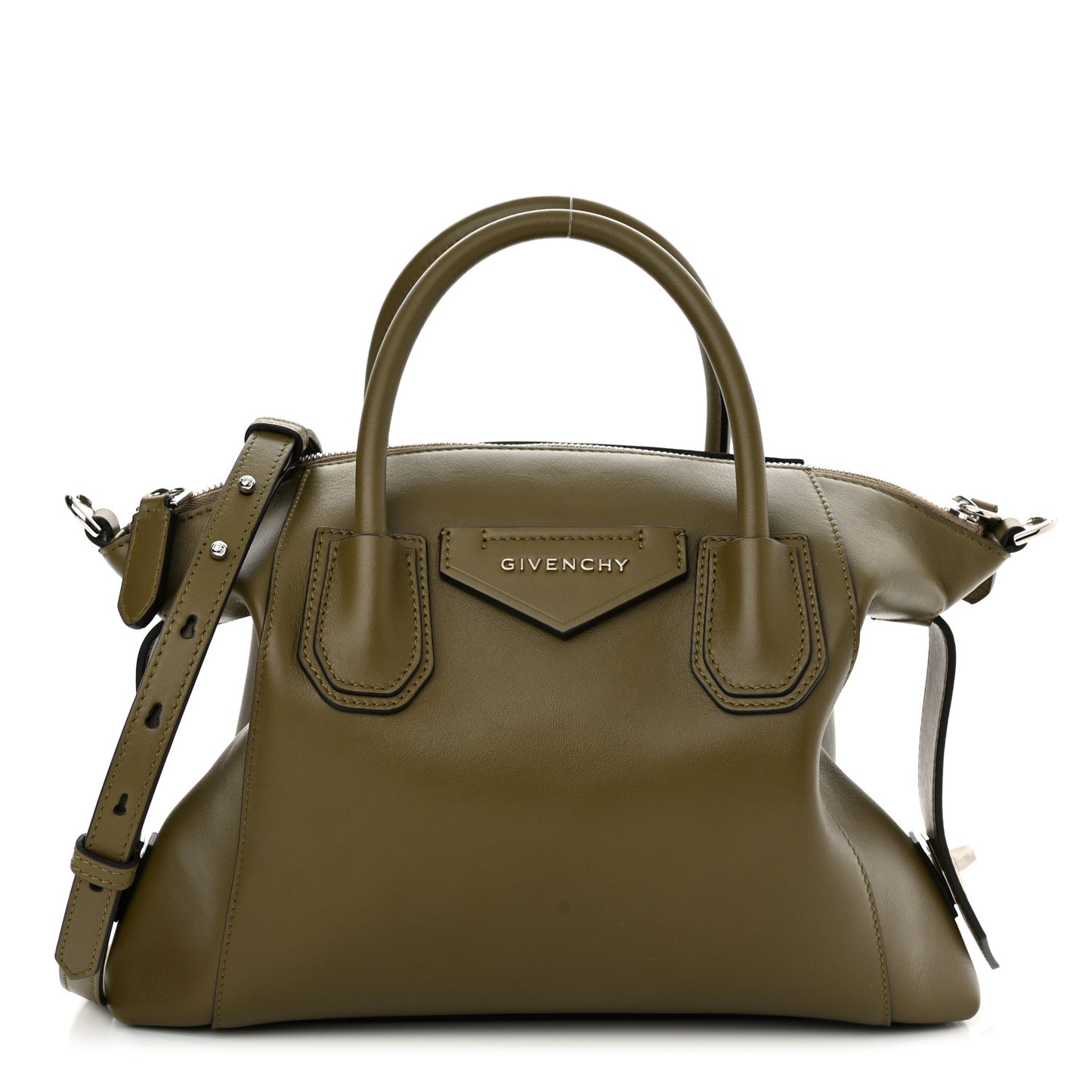 Smooth Calfskin Small Soft Antigona Dark Khaki