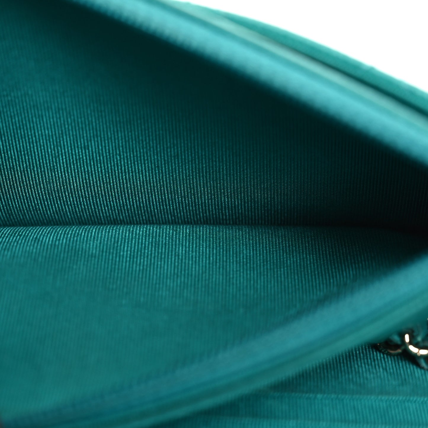 Caviar Quilted Wallet On Chain WOC Turquoise