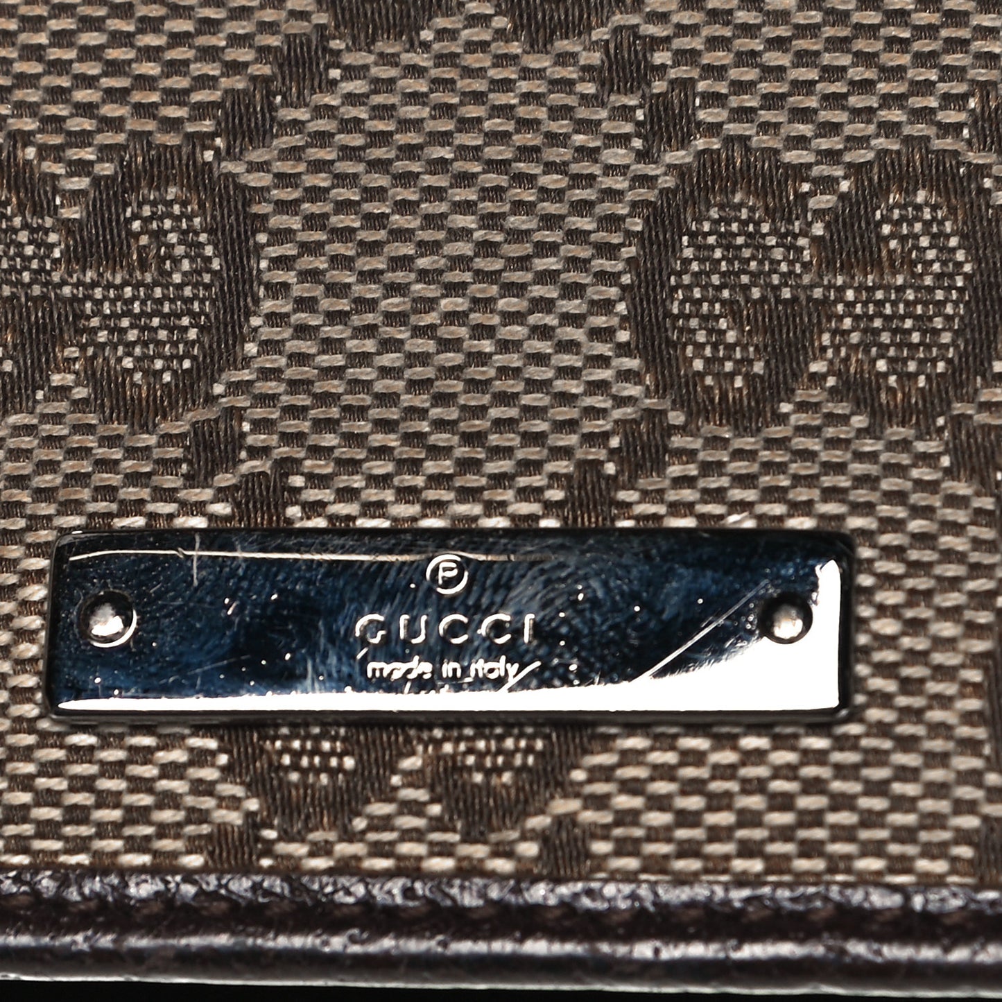 GG Monogram Bi-Fold Wallet Dark Brown